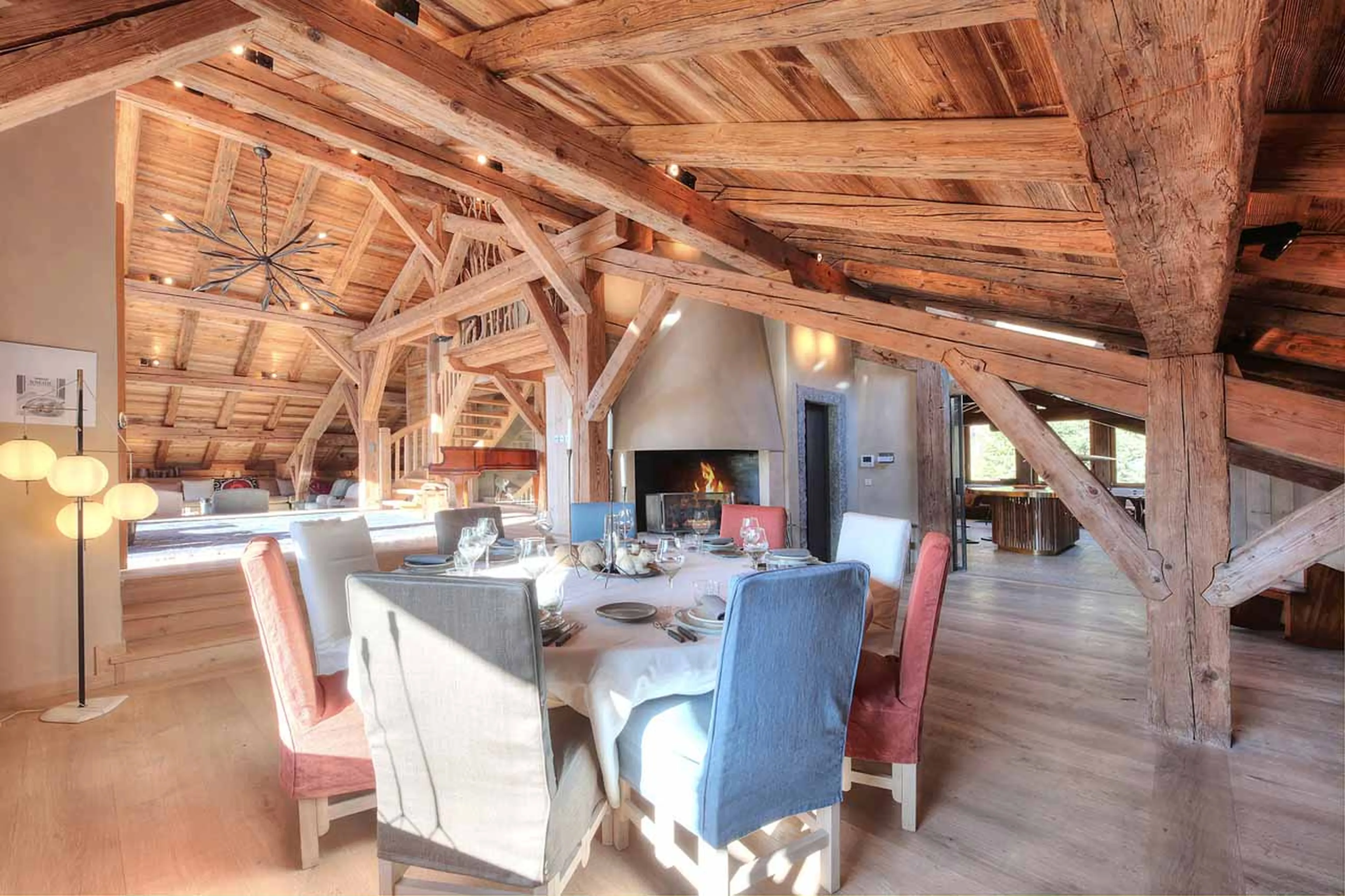 Dining table at Chalet Tao in Megeve