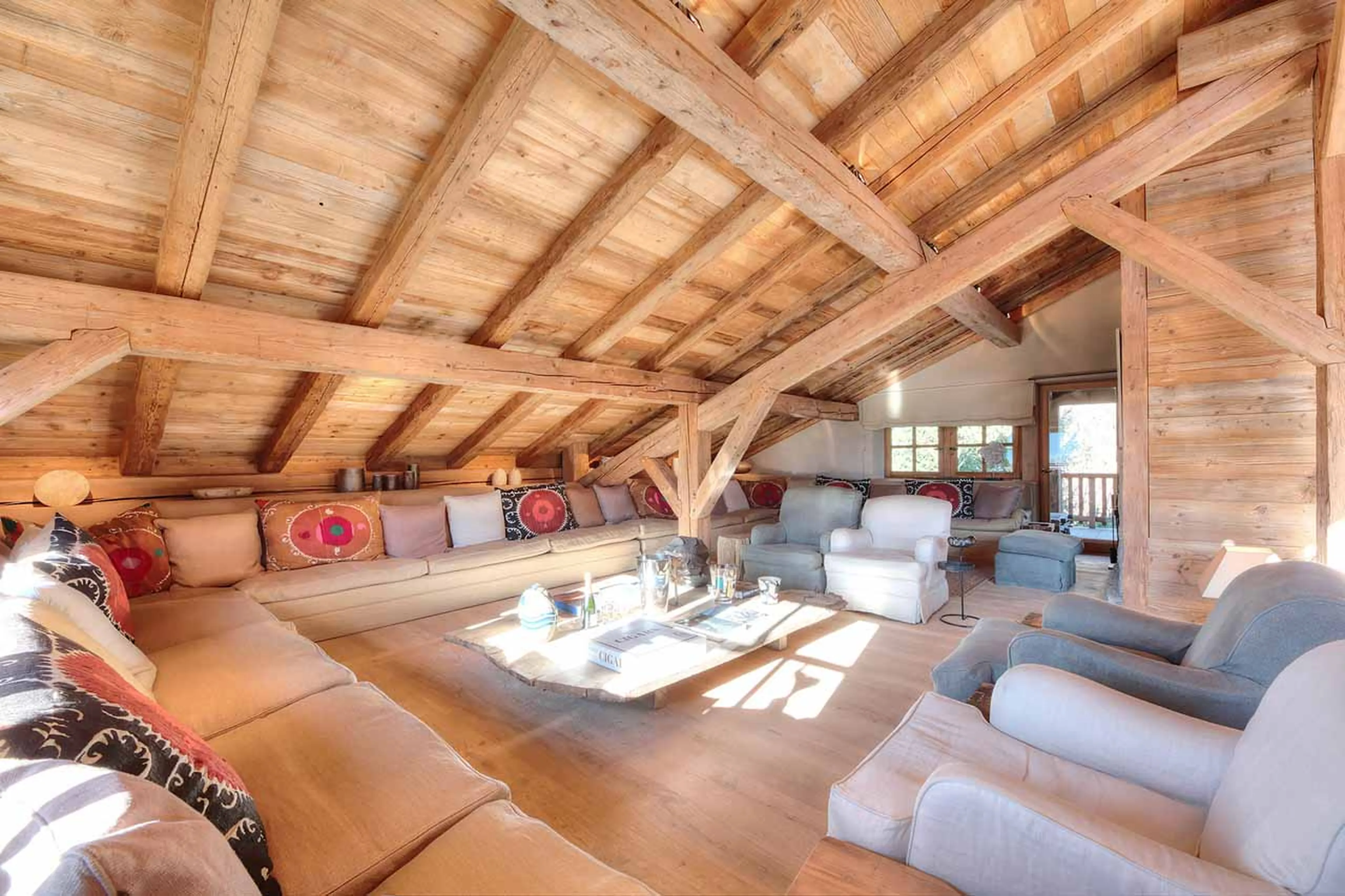 Living area at Chalet Tao in Megeve