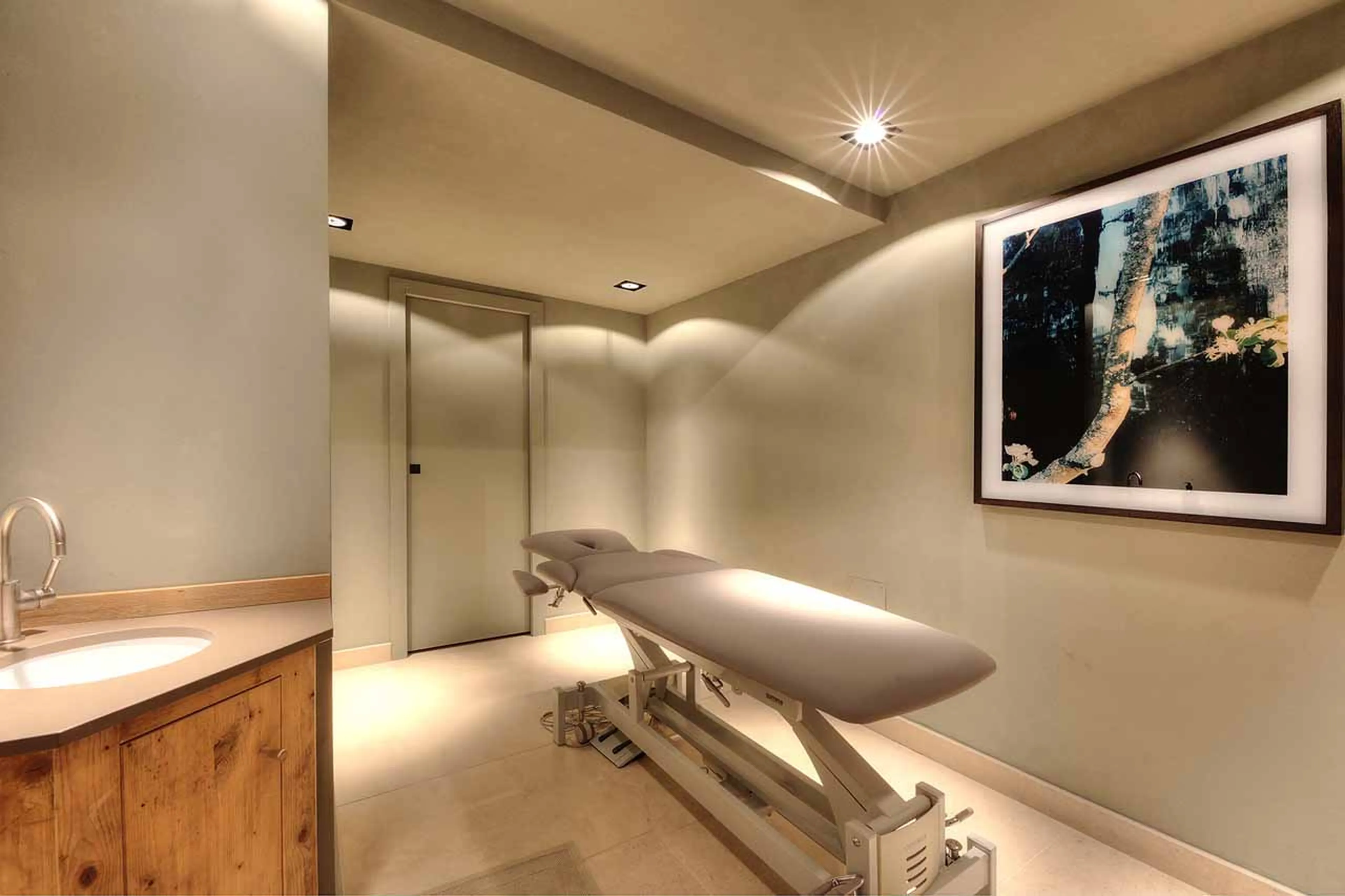 Massage room at Chalet Tao in Megeve