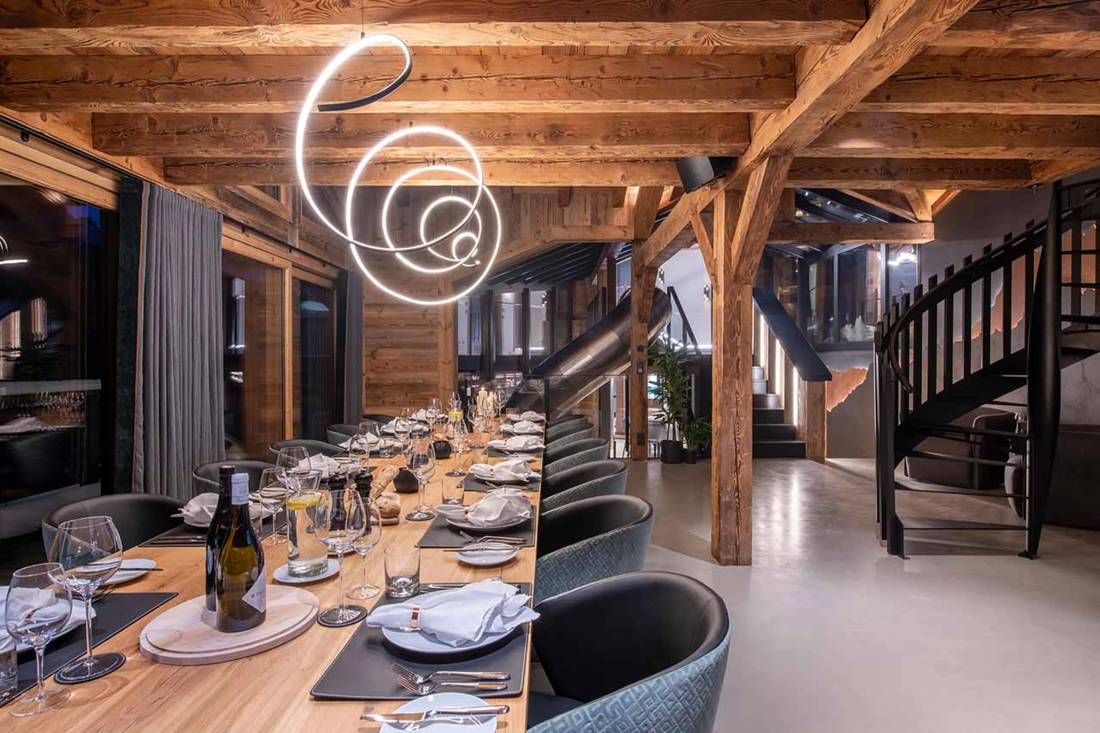 Dining table at Chalet Tataali in Morzine