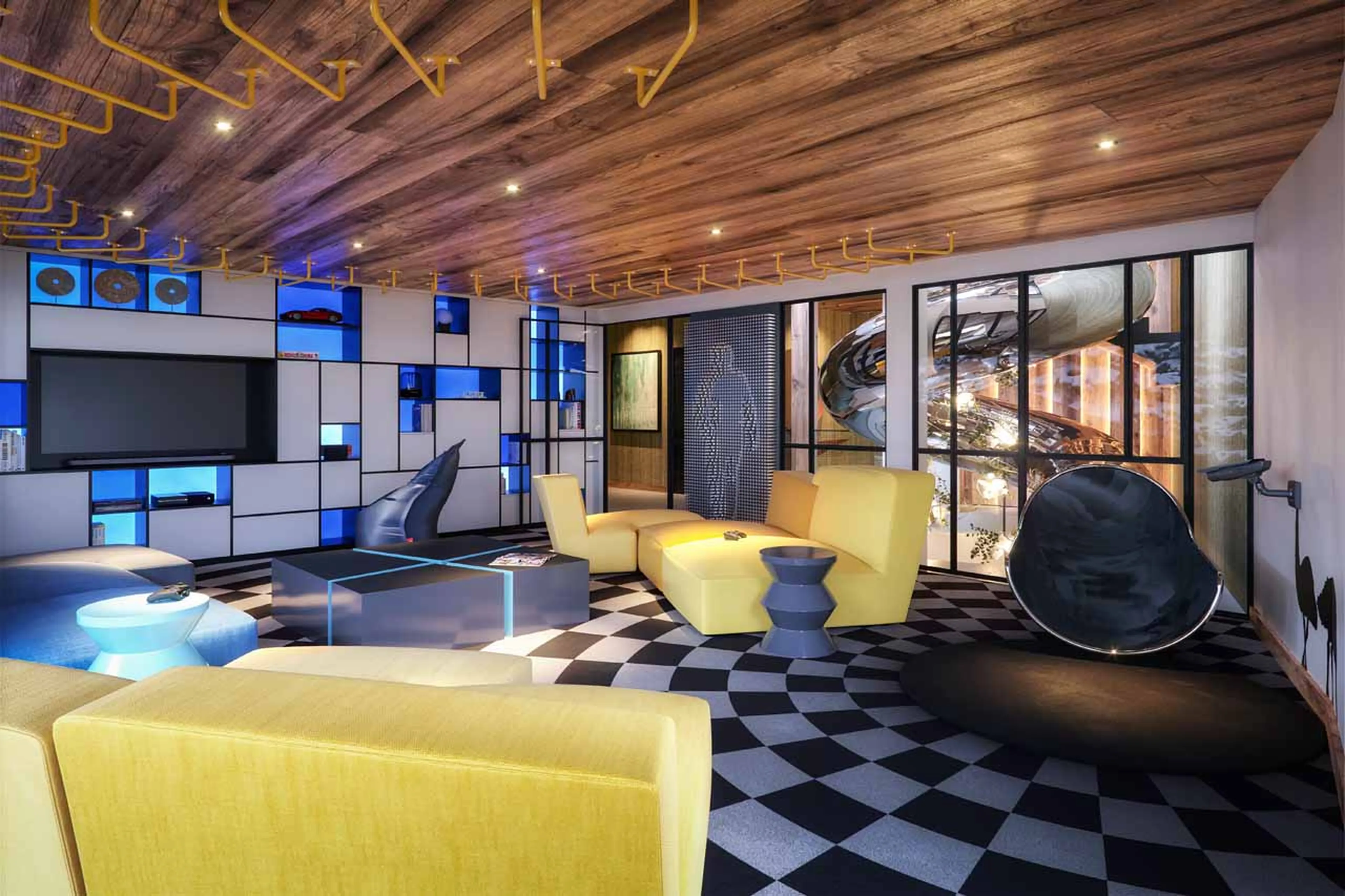 Games room at Chalet Tataali in Morzine