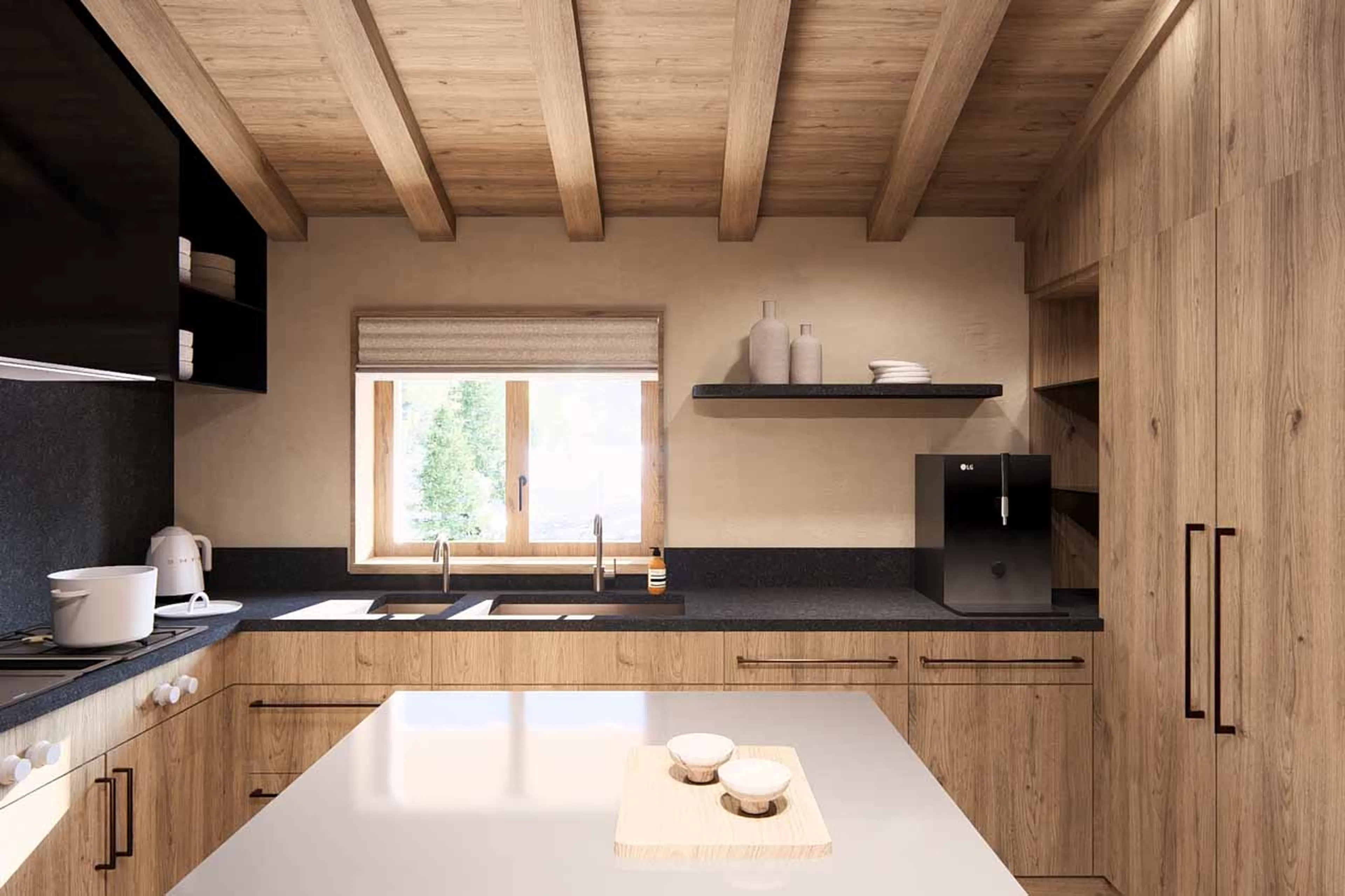 Kitchen at Chalet Tchadar in Courchevel 1850
