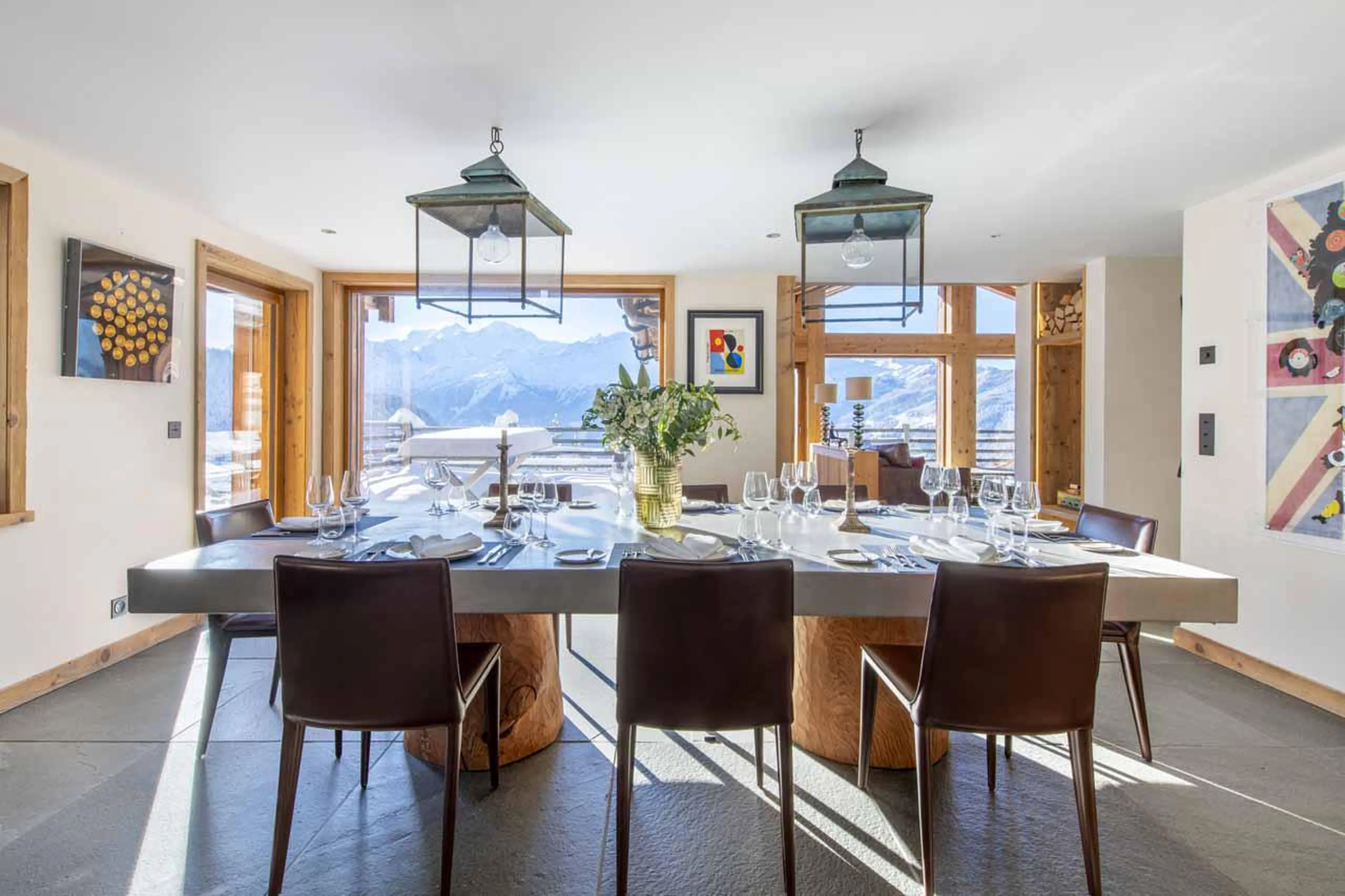 Dining area at Chalet Teredo in Verbier