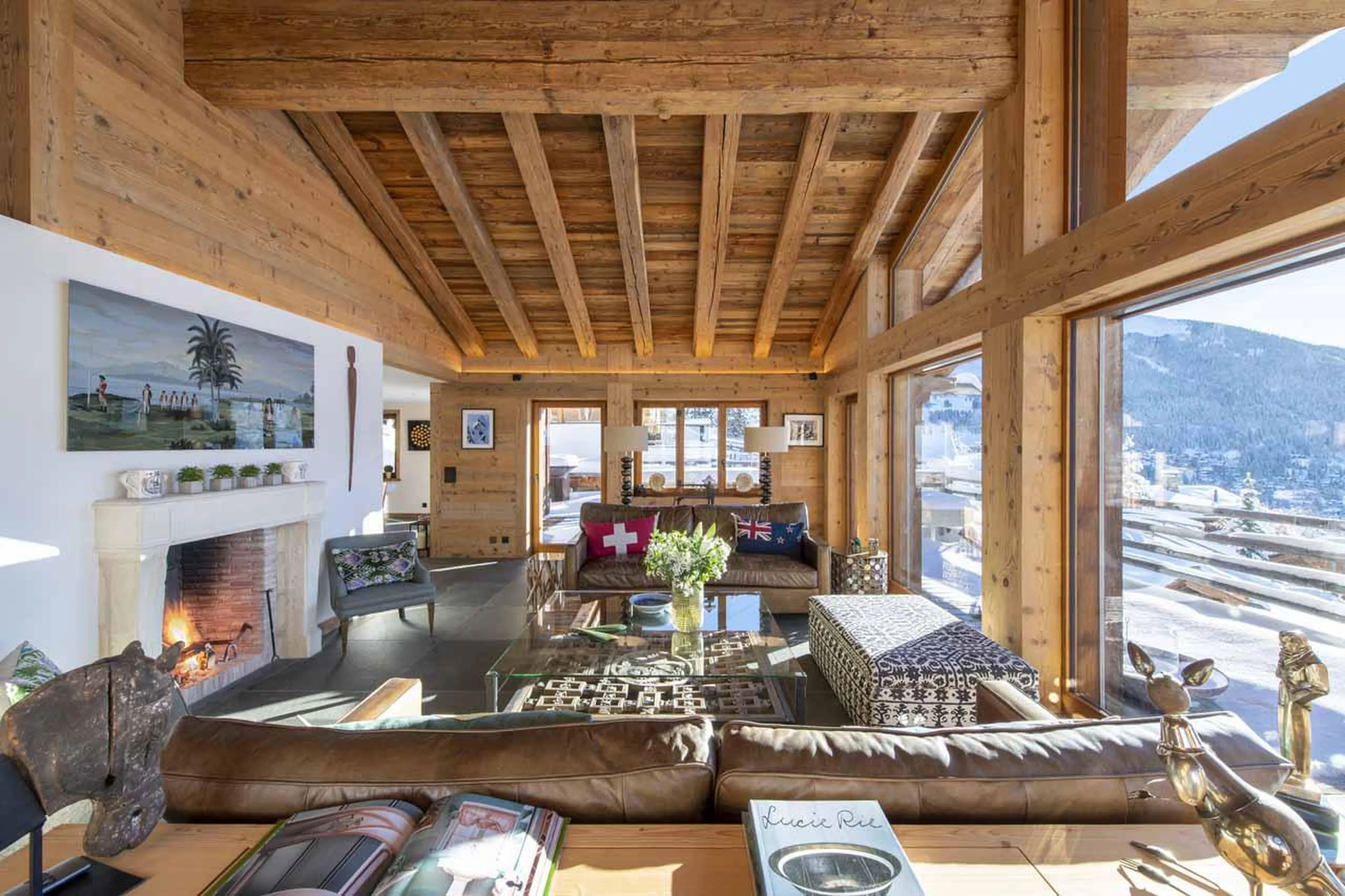 Views from living area of Chalet Teredo in Verbier