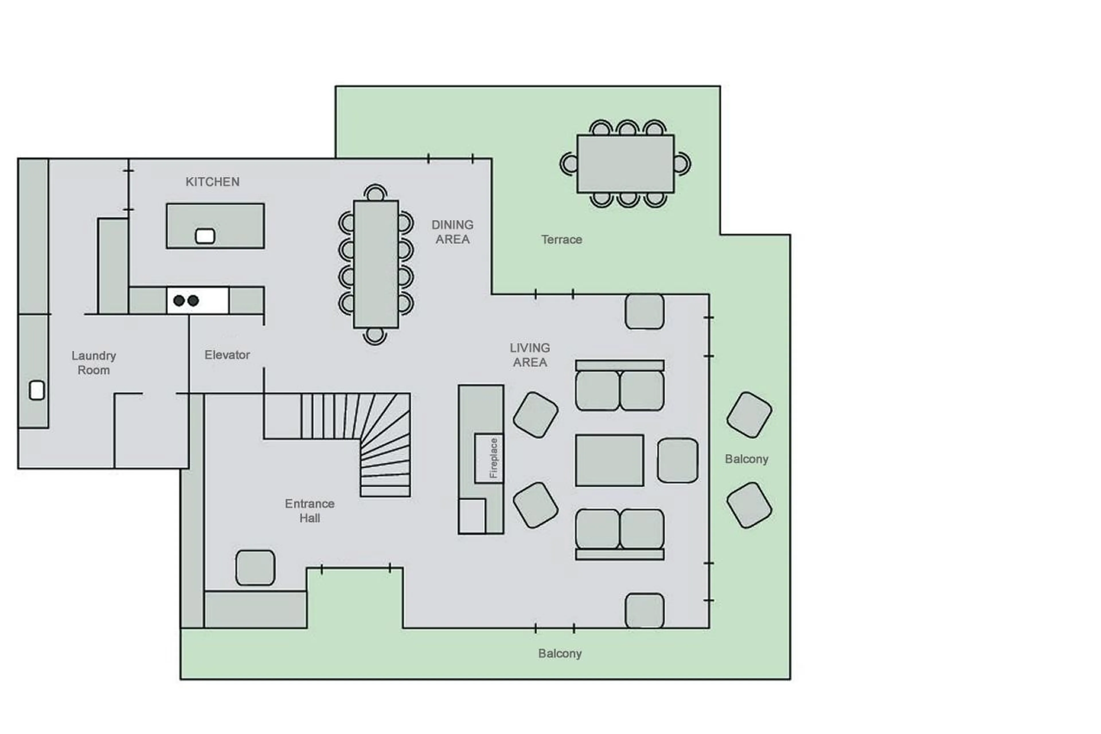Level 3 floor plan of Chalet Teredo in Verbier