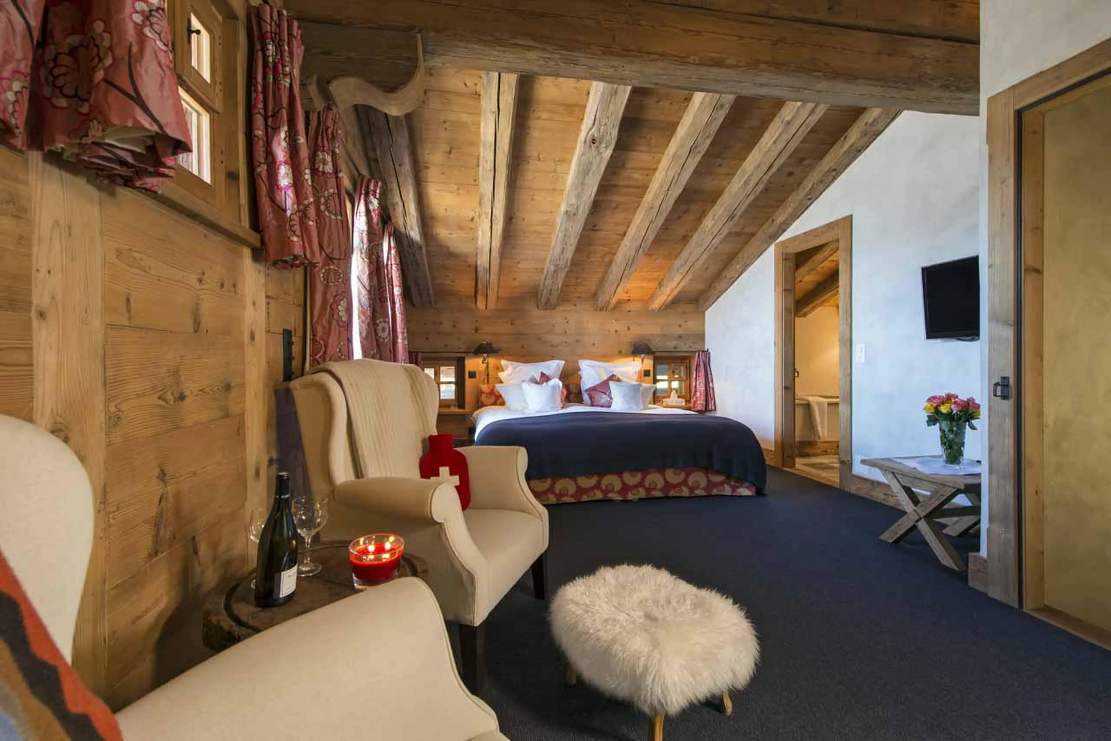 Master suite at Chalet Tesseln in Verbier