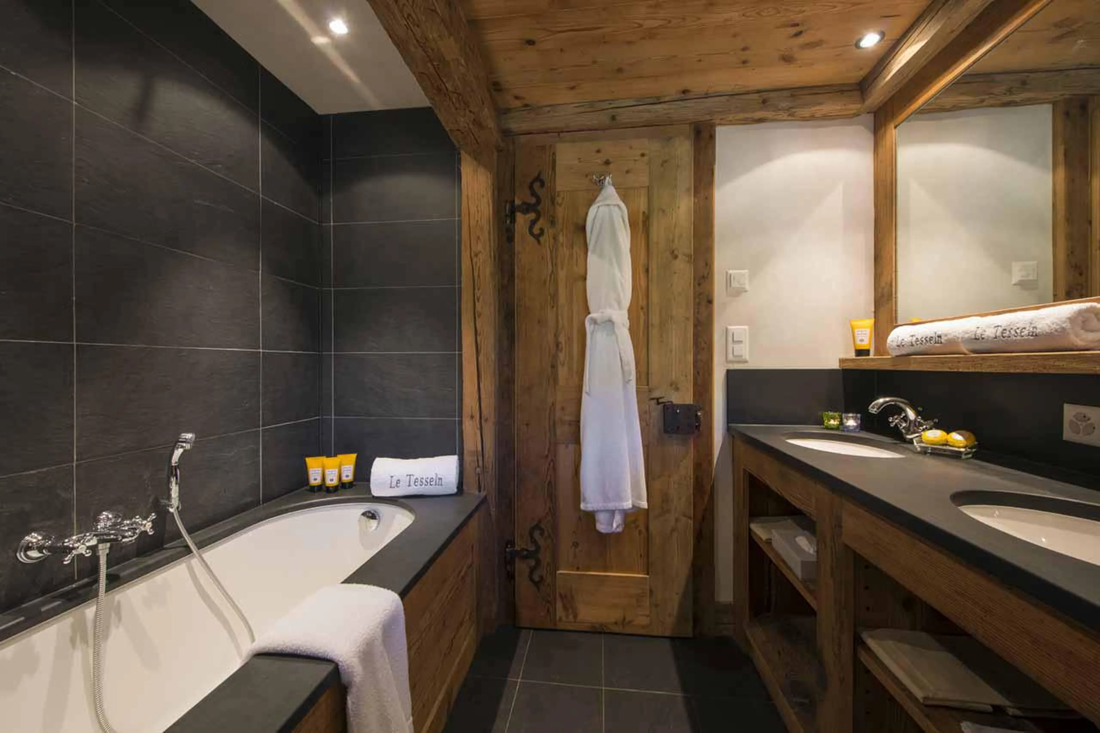 Bathroom two at Chalet Tesseln in Verbier