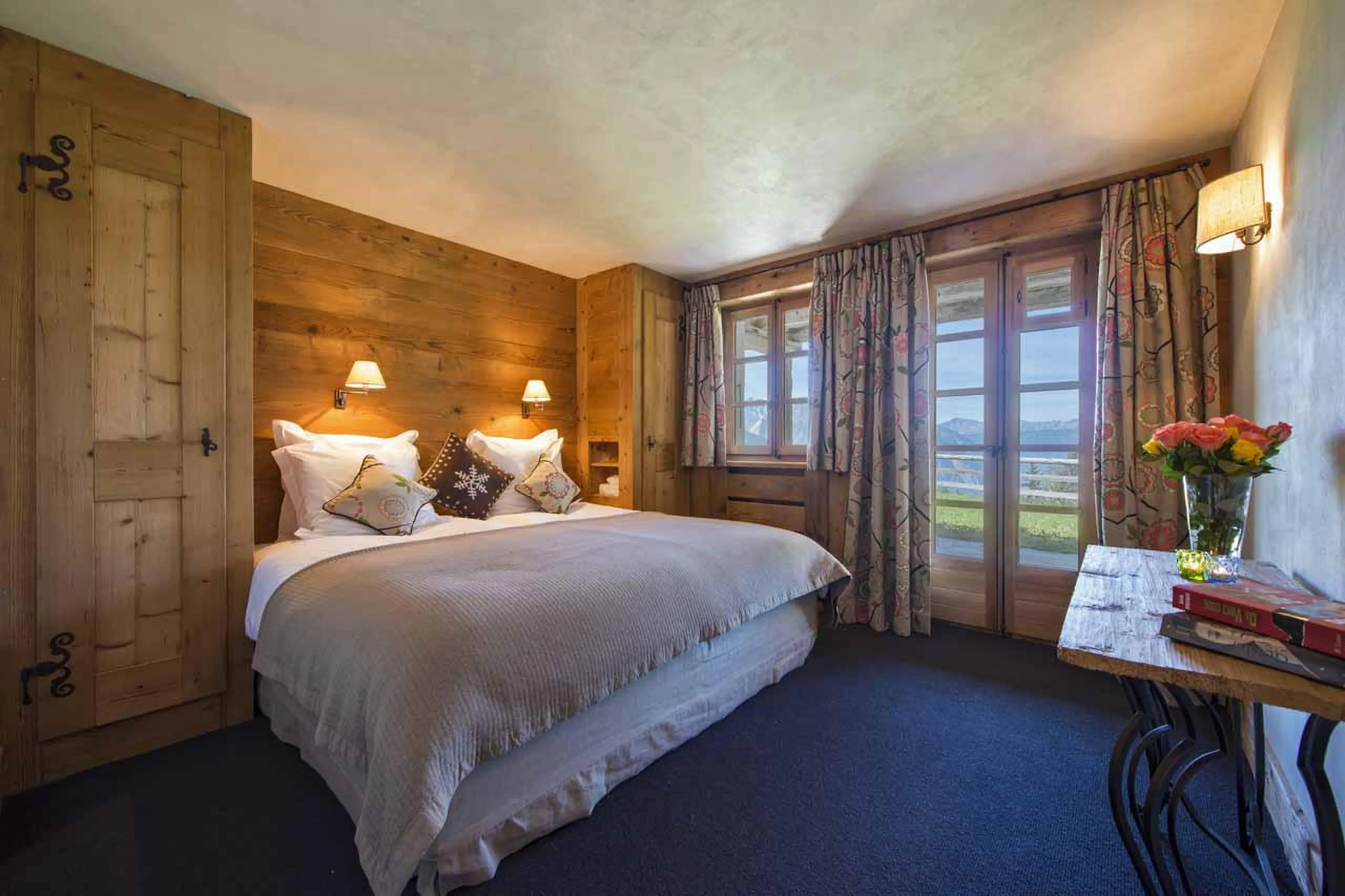 Bedroom three at Chalet Tesseln in Verbier
