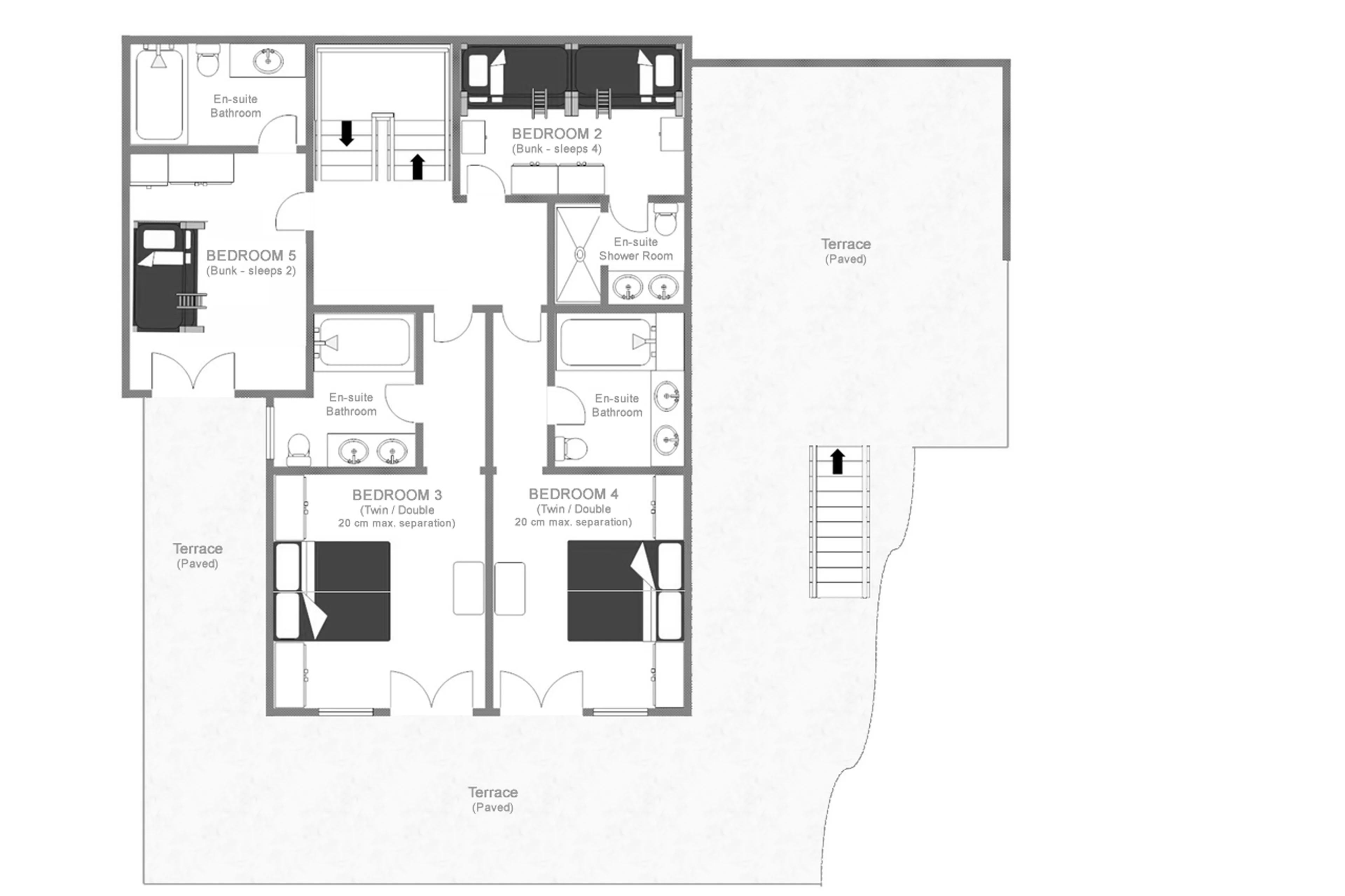 Level 0 floor plan of Chalet Tesseln in Verbier