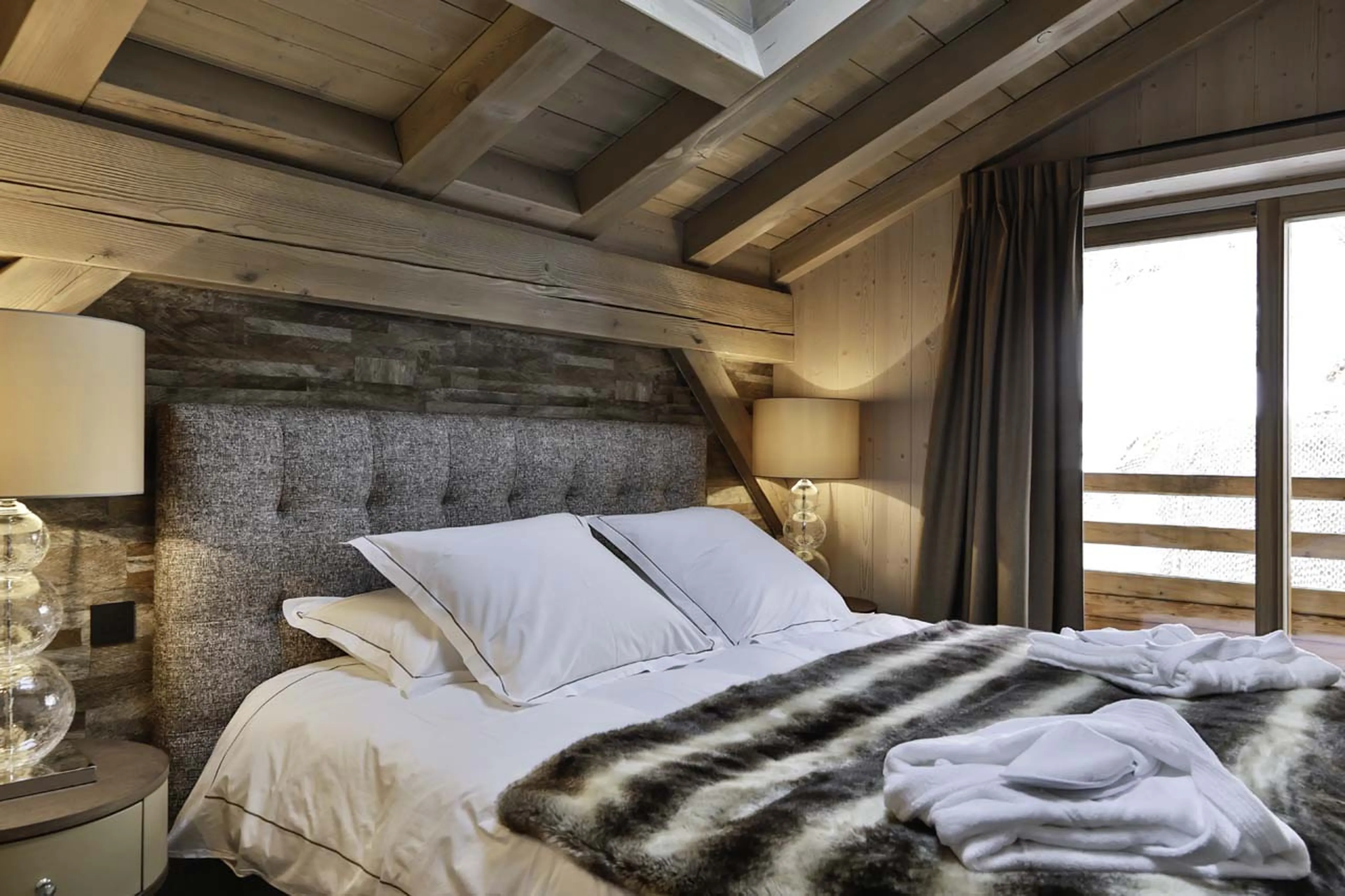 Bedroom five at Chalet Thanasis in Megeve