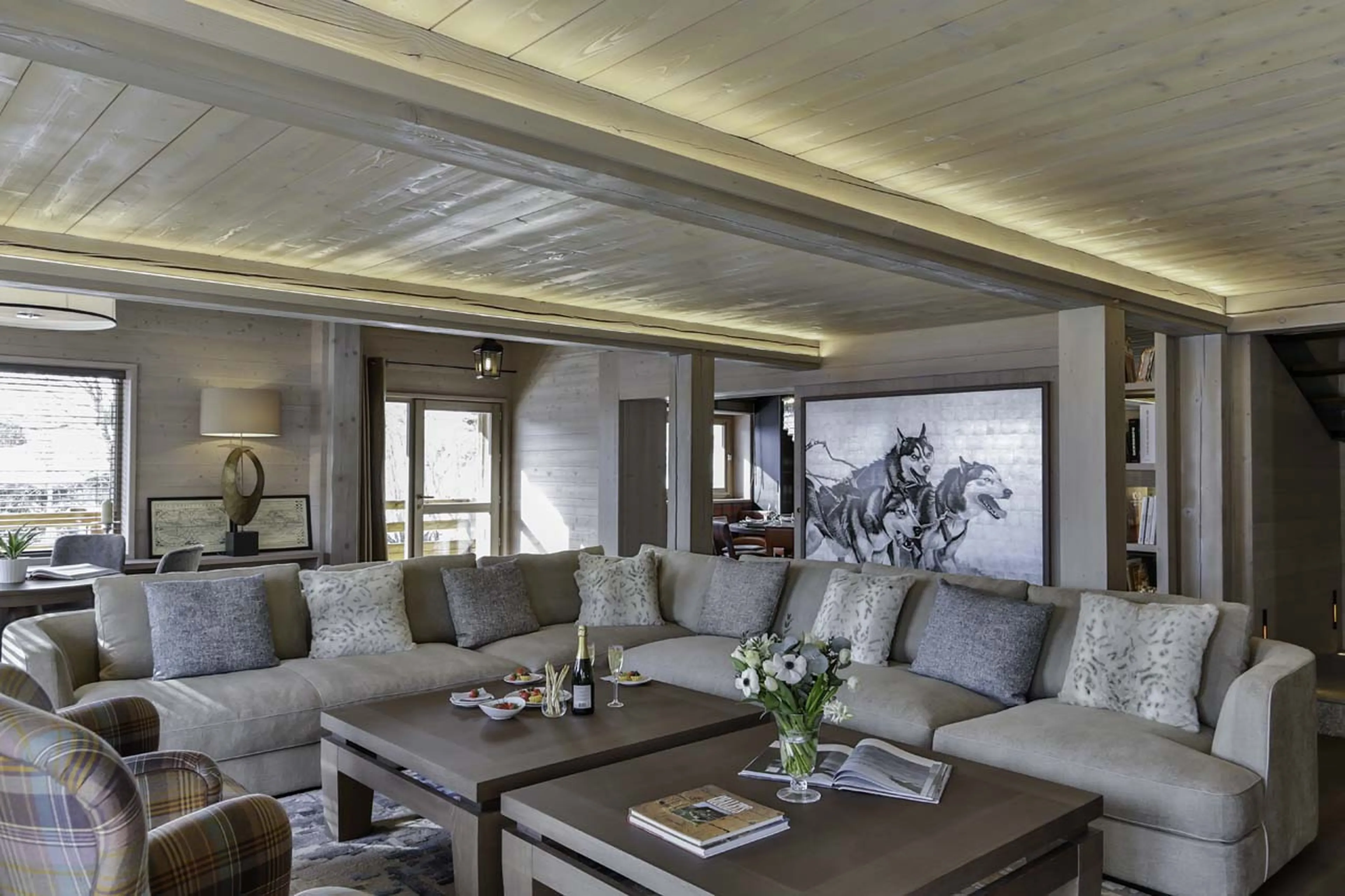 Living room at Chalet Thanasis in Megeve
