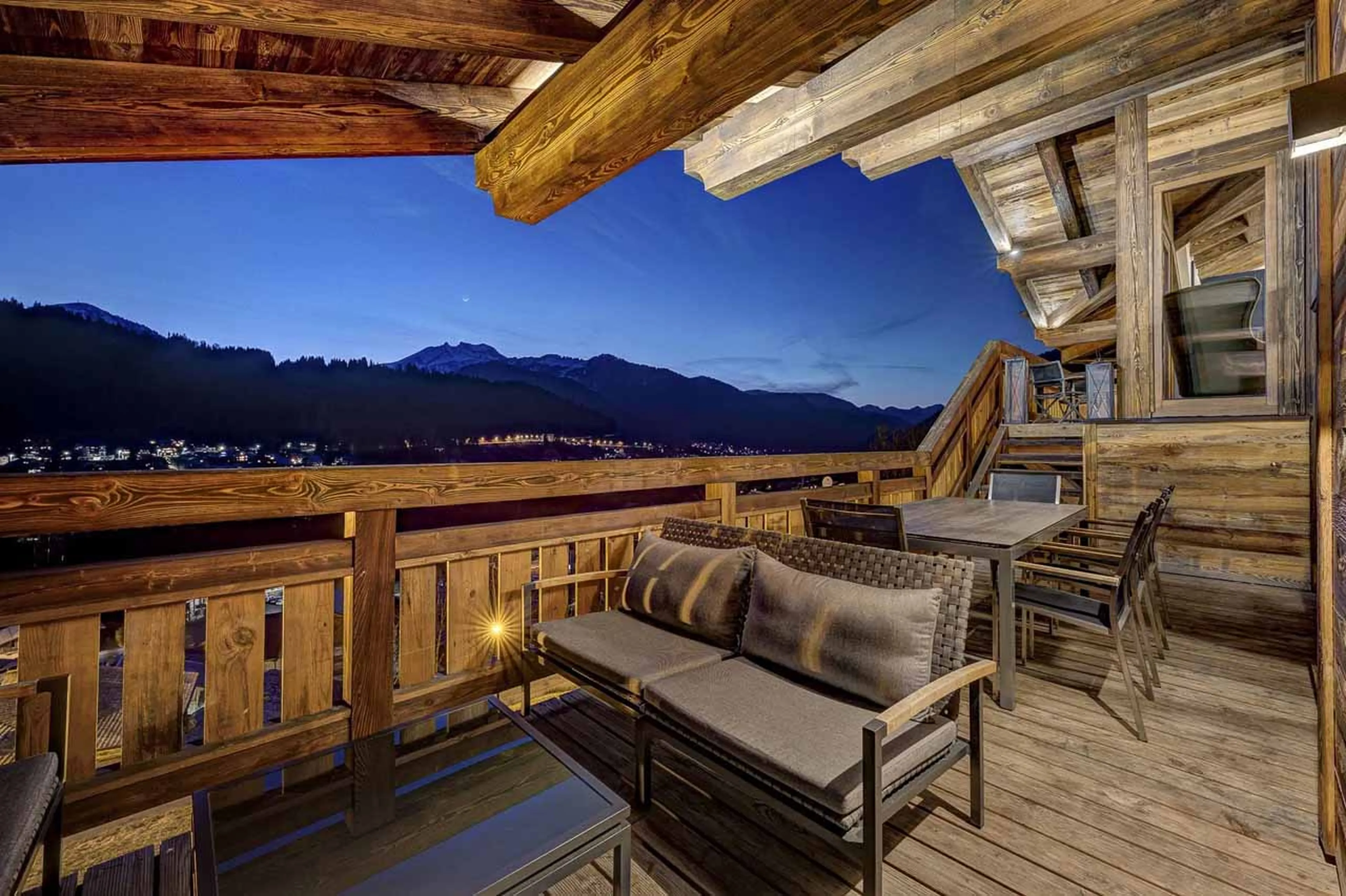 Balcony views from Chalet Three Bears in Morzine