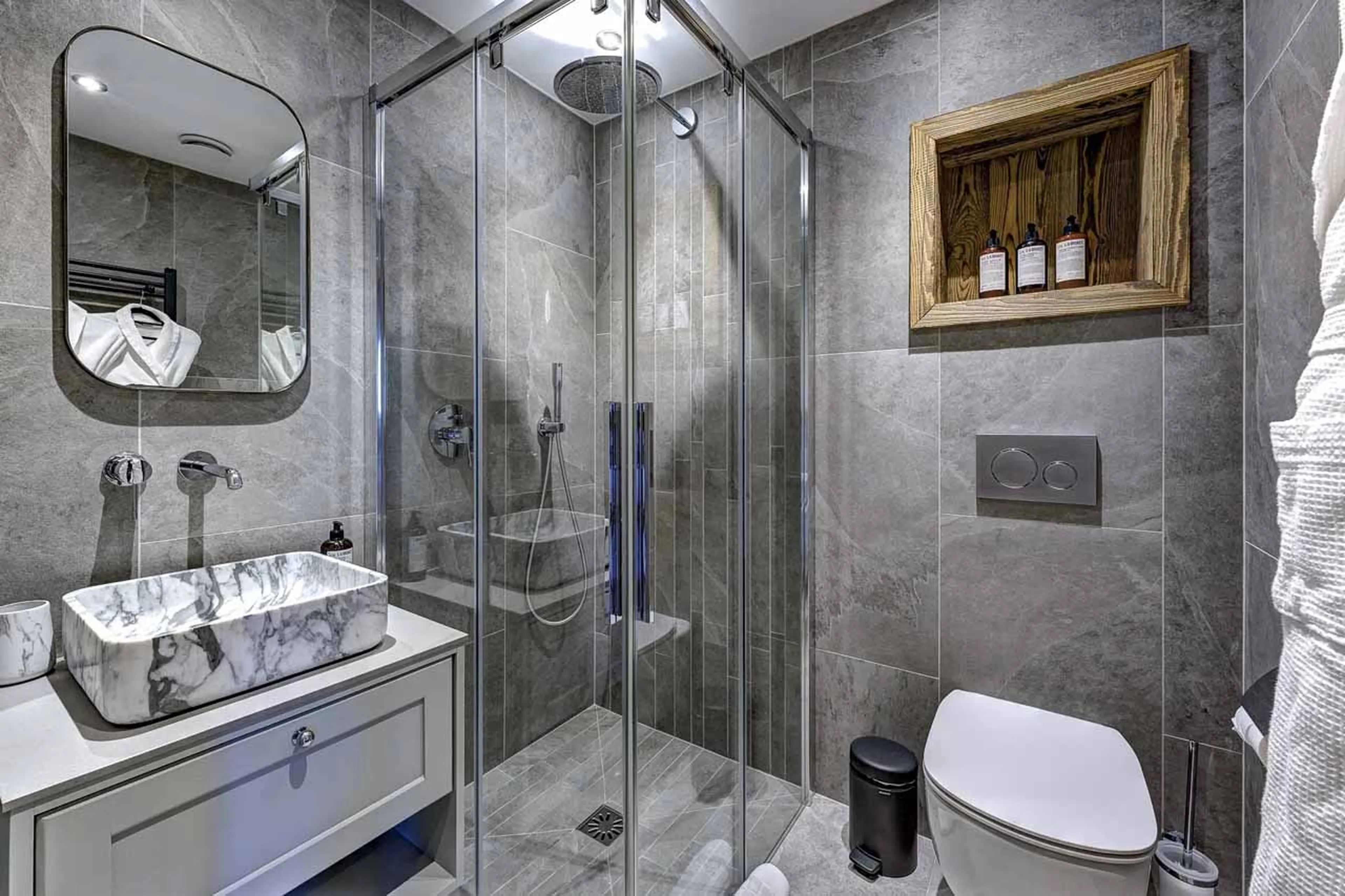 Shower room two at Chalet Three Bears in Morzine