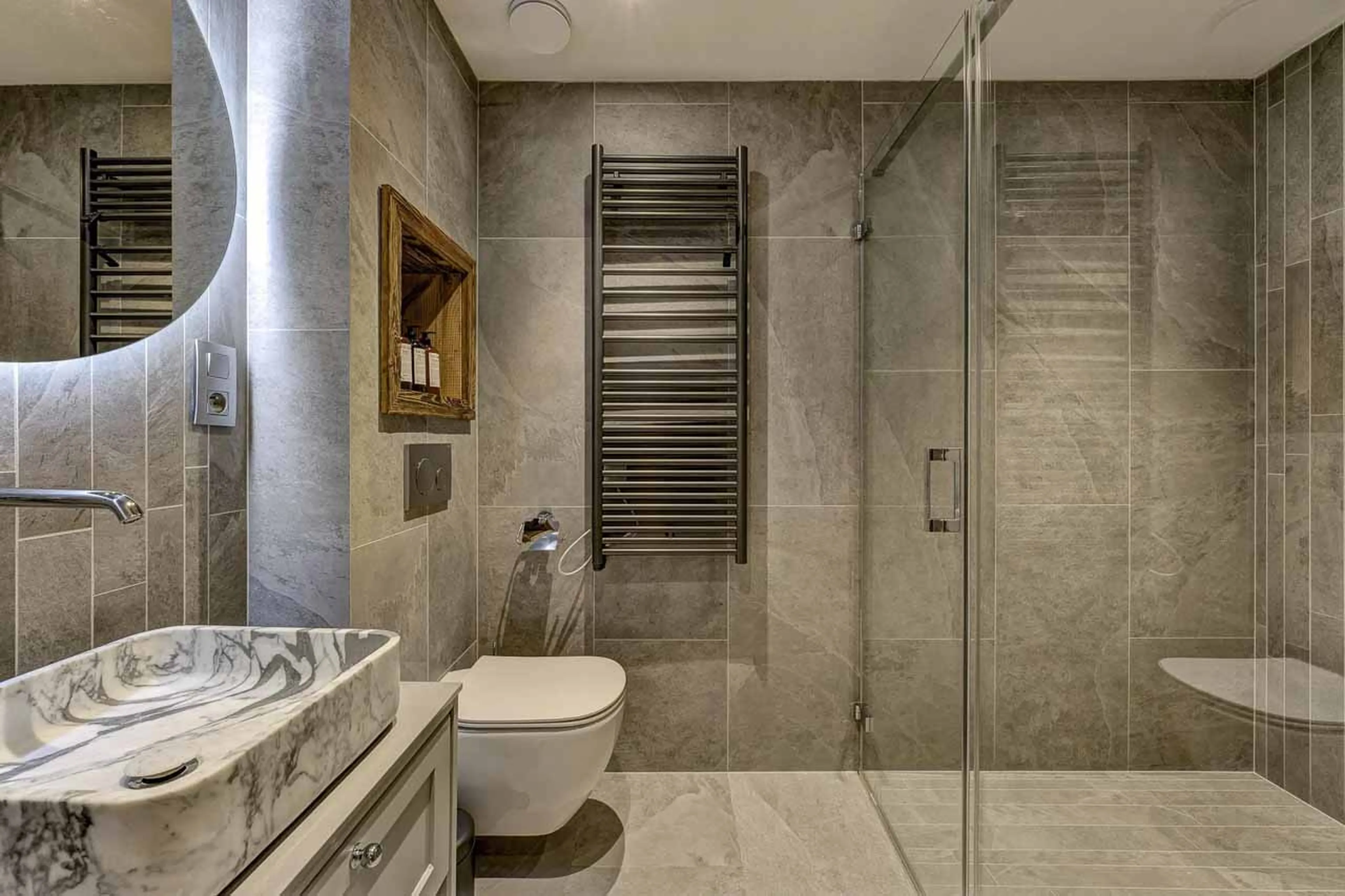 Shower room three at Chalet Three Bears in Morzine