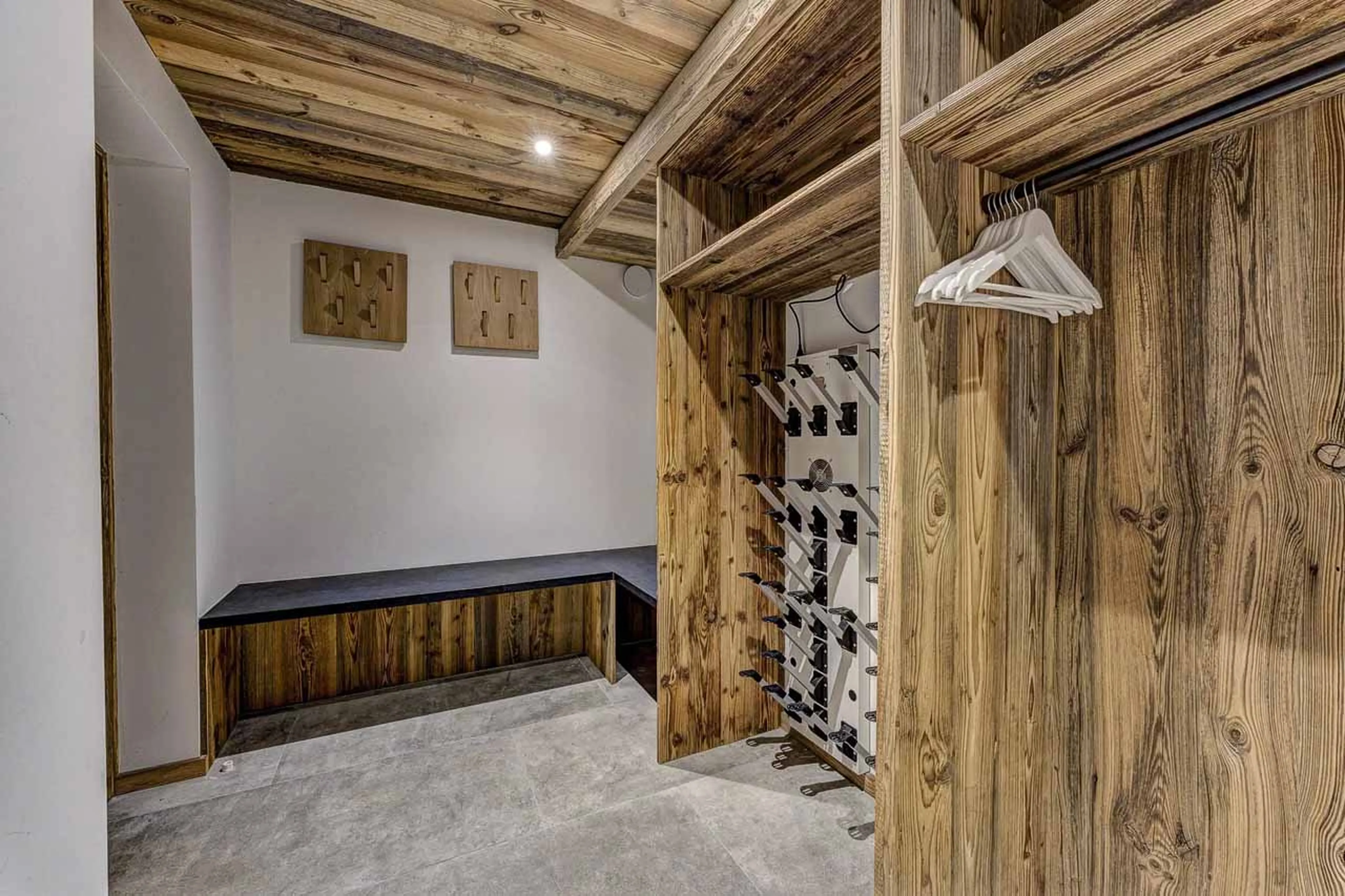 Ski room at Chalet Three Bears in Morzine