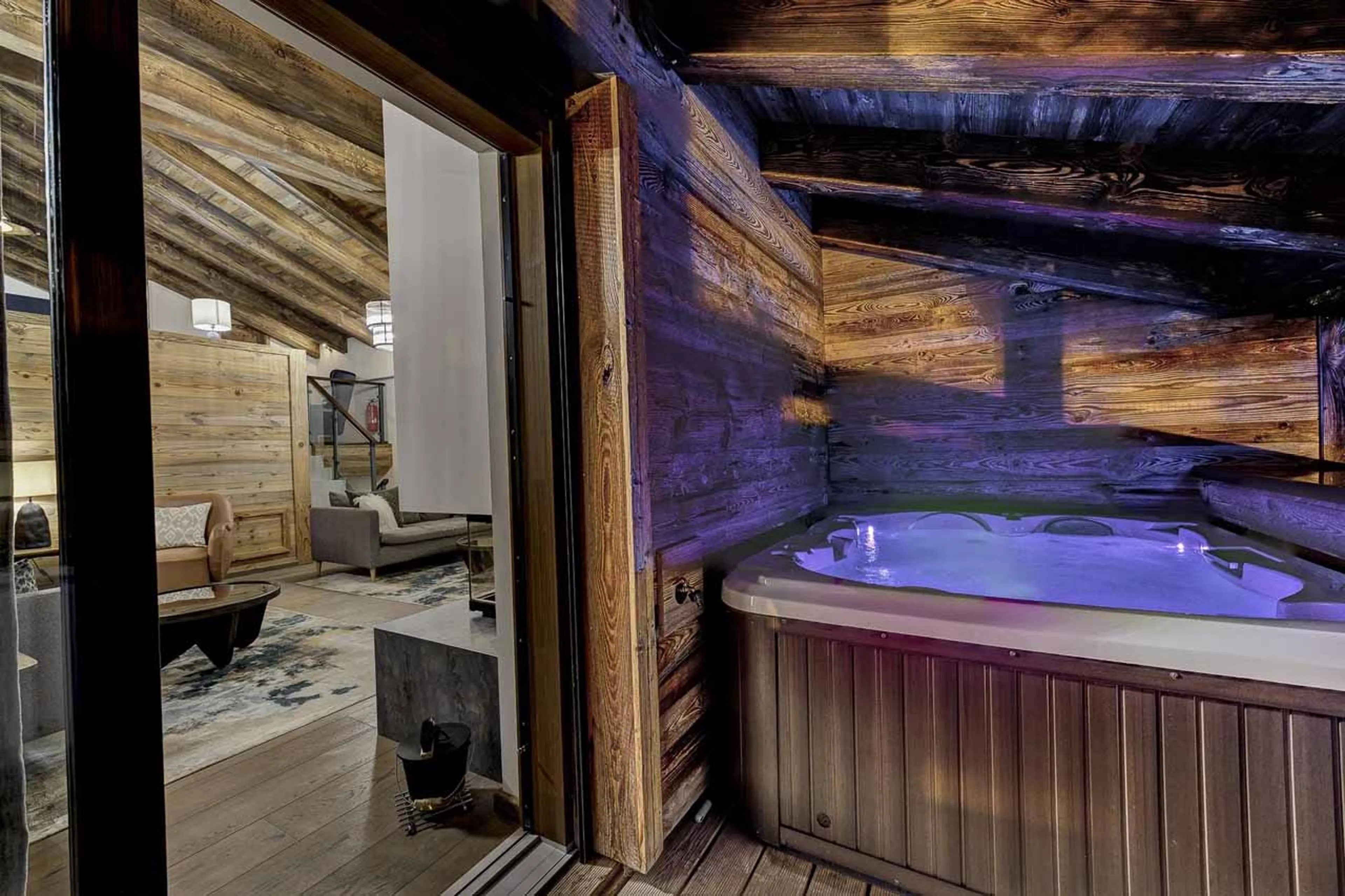 Hot tub at Chalet Three Bears in Morzine