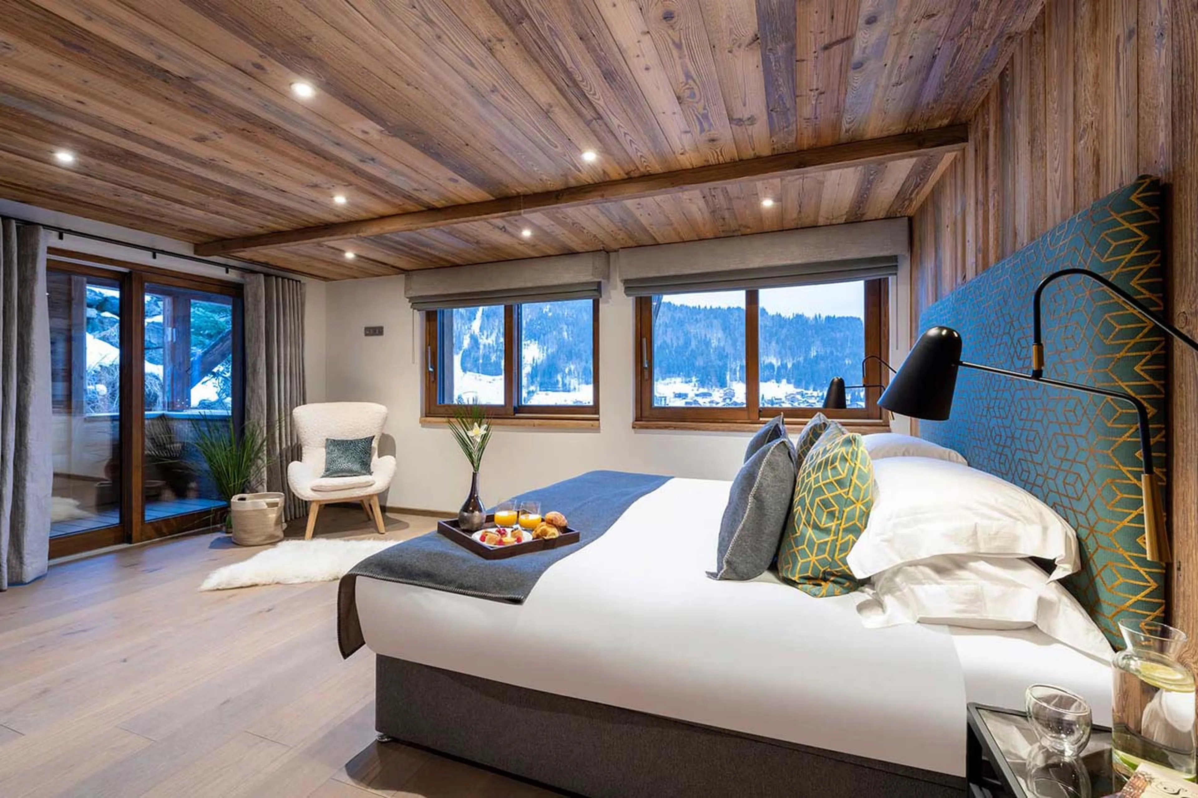 Bedroom one at Chalet Three Bears in Morzine
