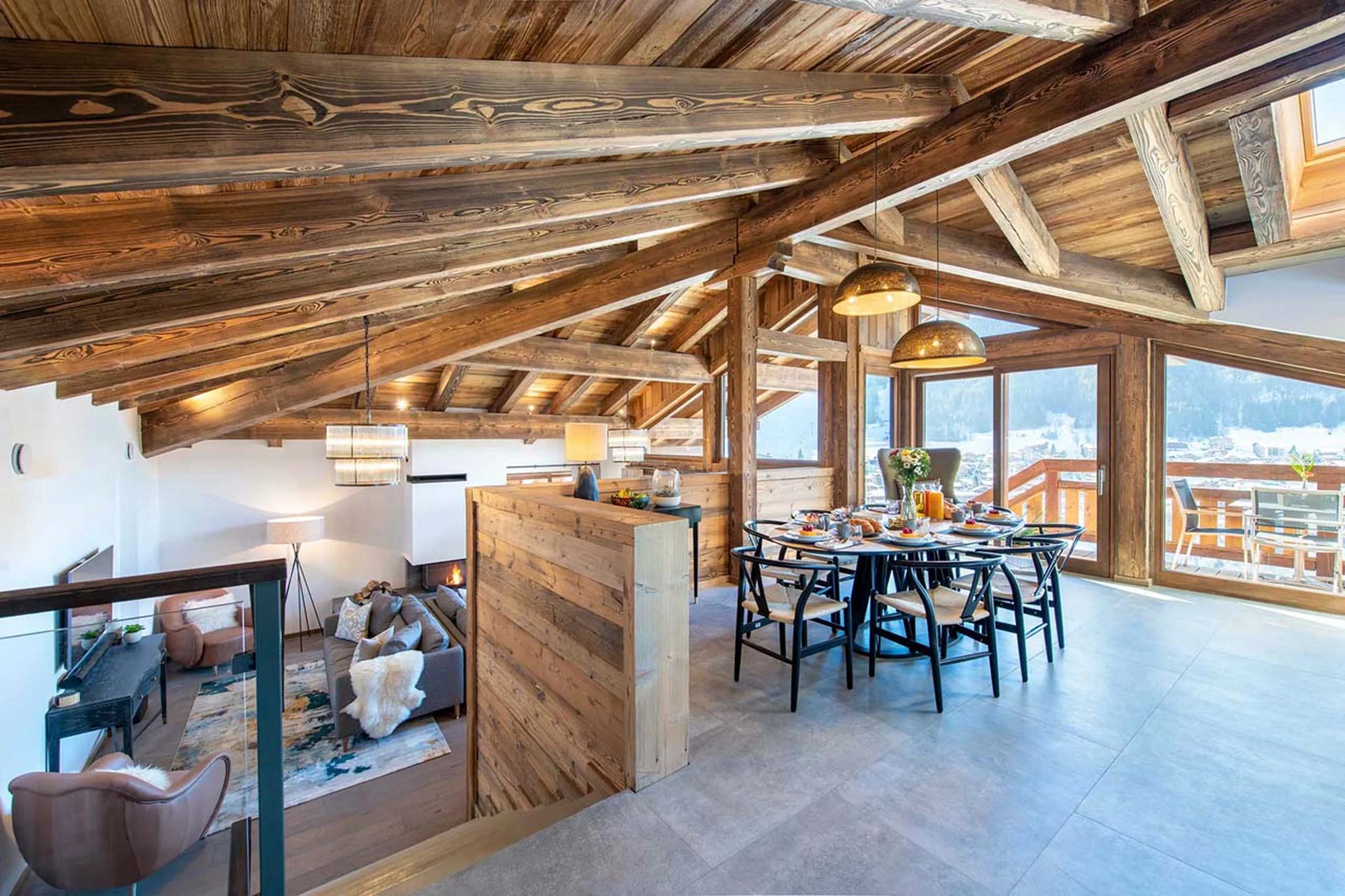 Light and spacious dining area at Chalet Three Bears in Morzine