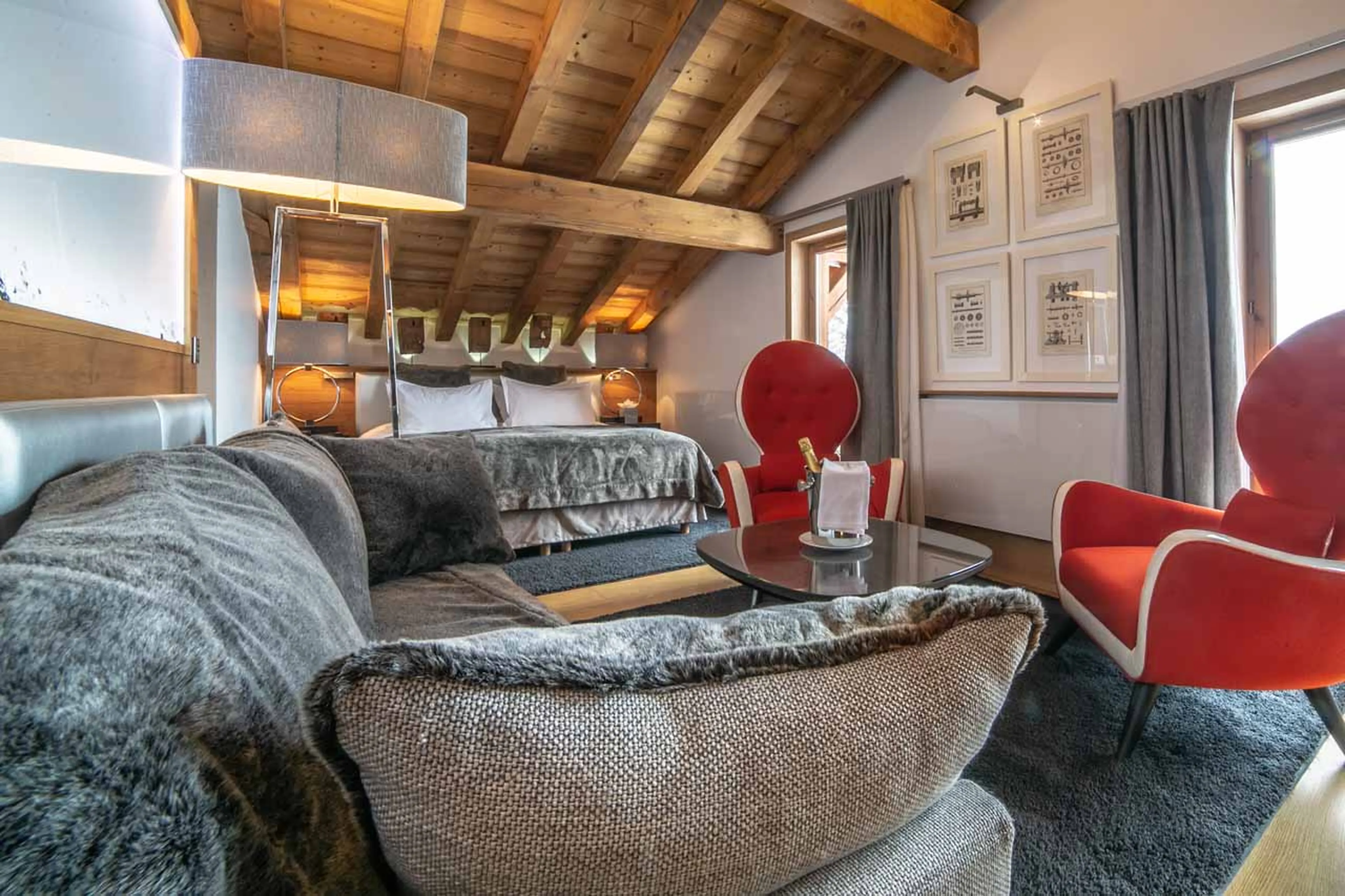 Sitting area at Chalet Timeless in Courchevel 1850