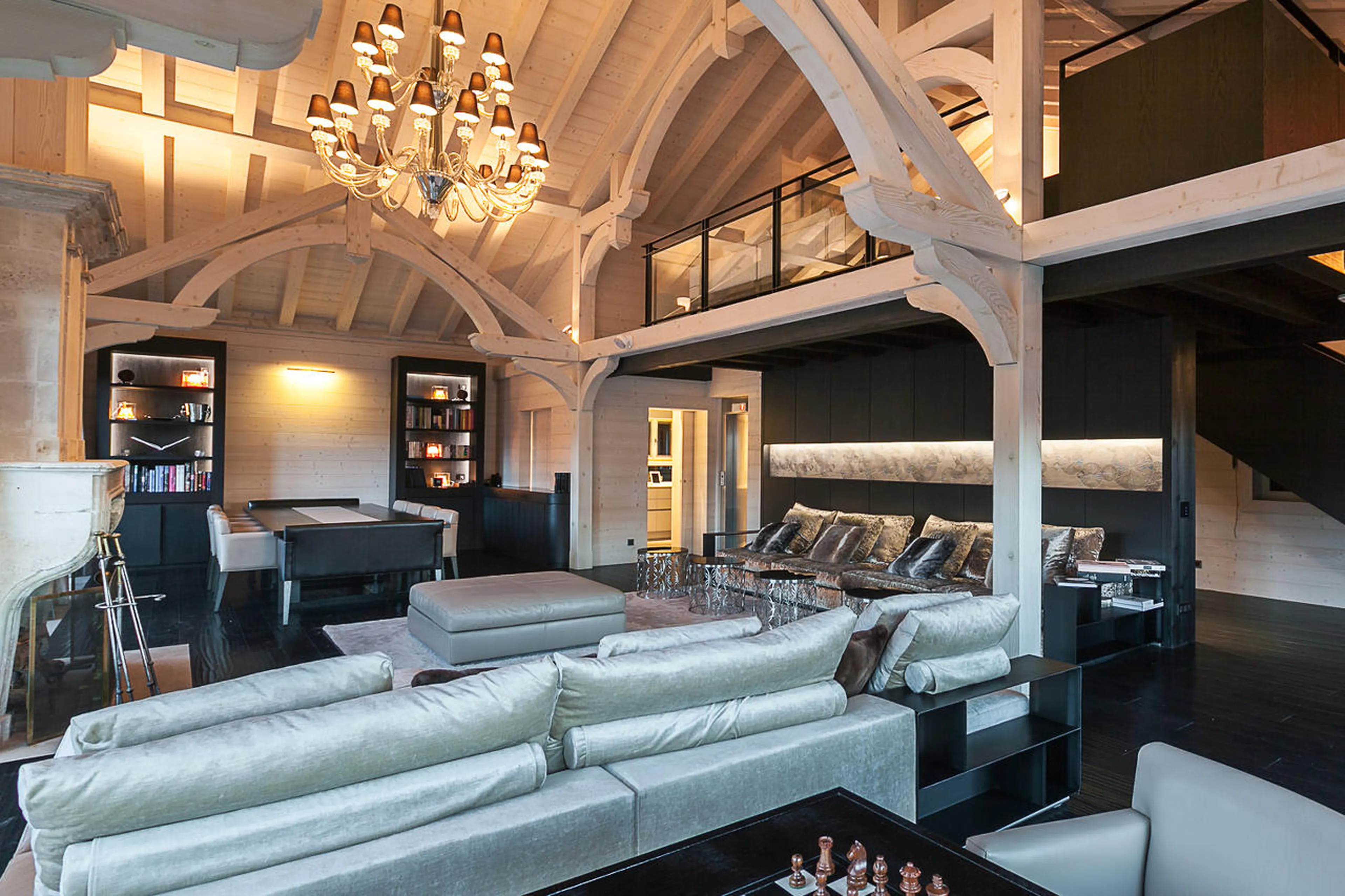 Sophistication par excellence in lounge of Chalet Tobenjofi in Courchevel 1850