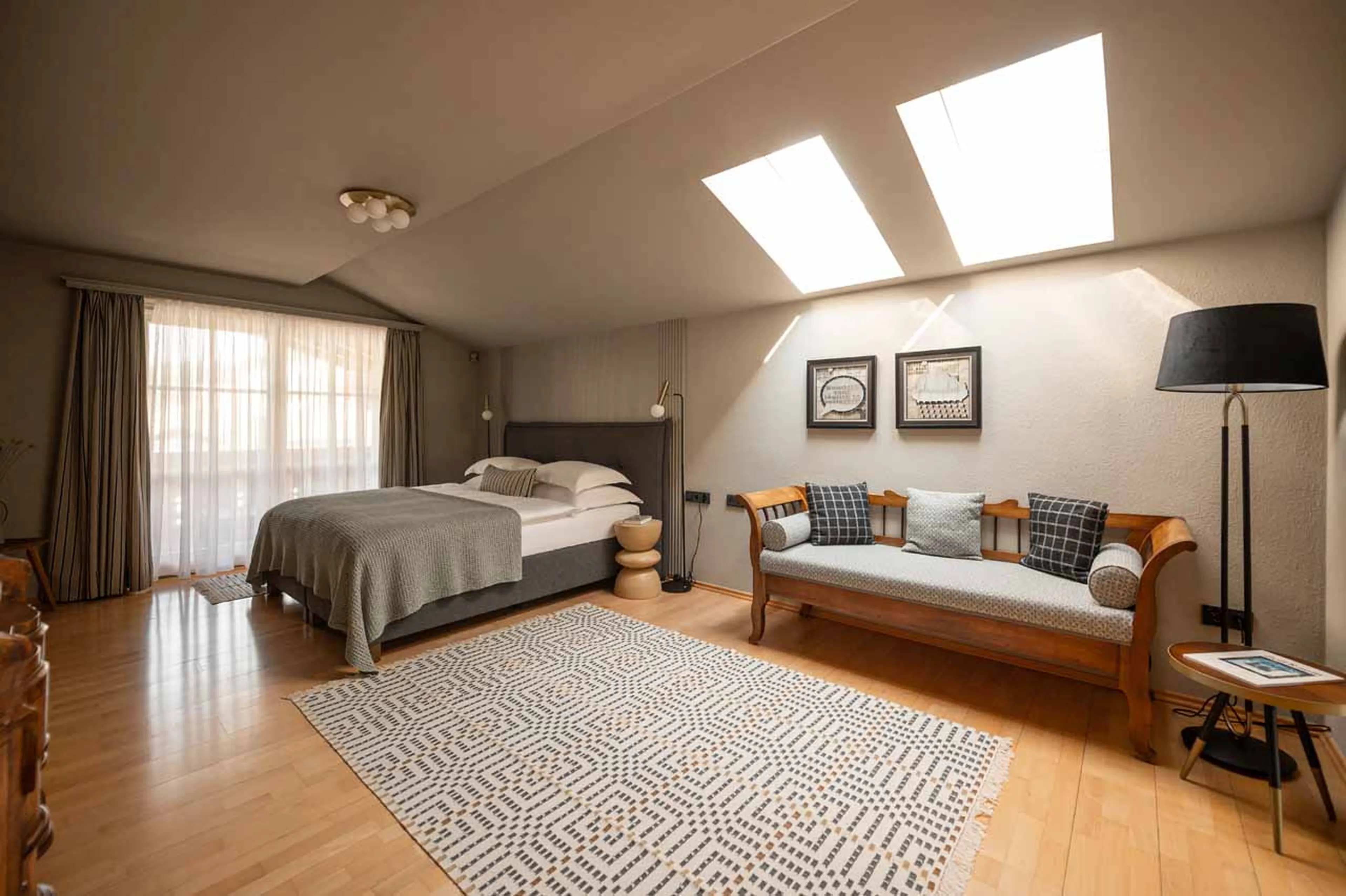 Bedroom one at Chalet Toda in Lech