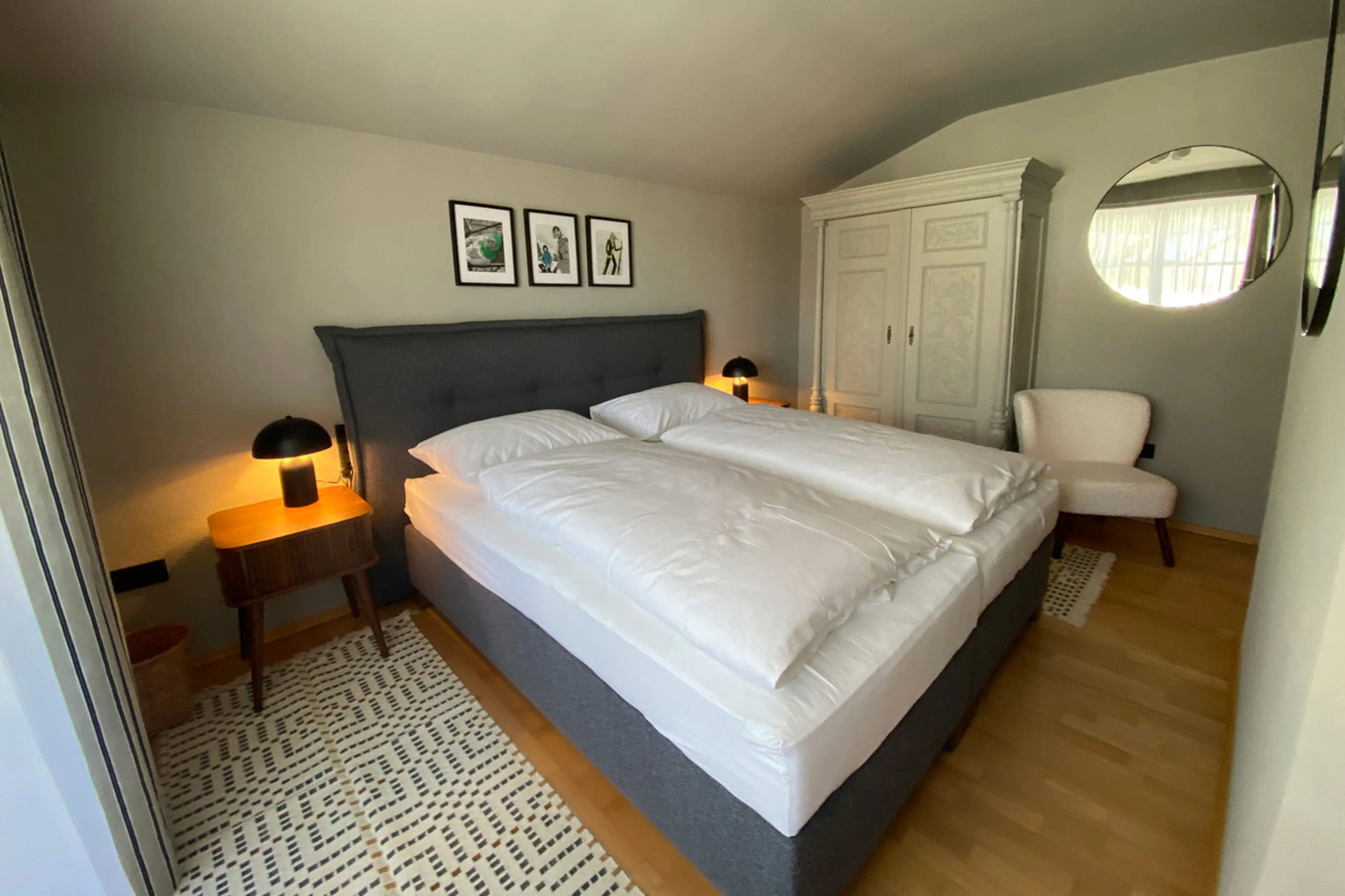 Bedroom three at Chalet Toda in Lech