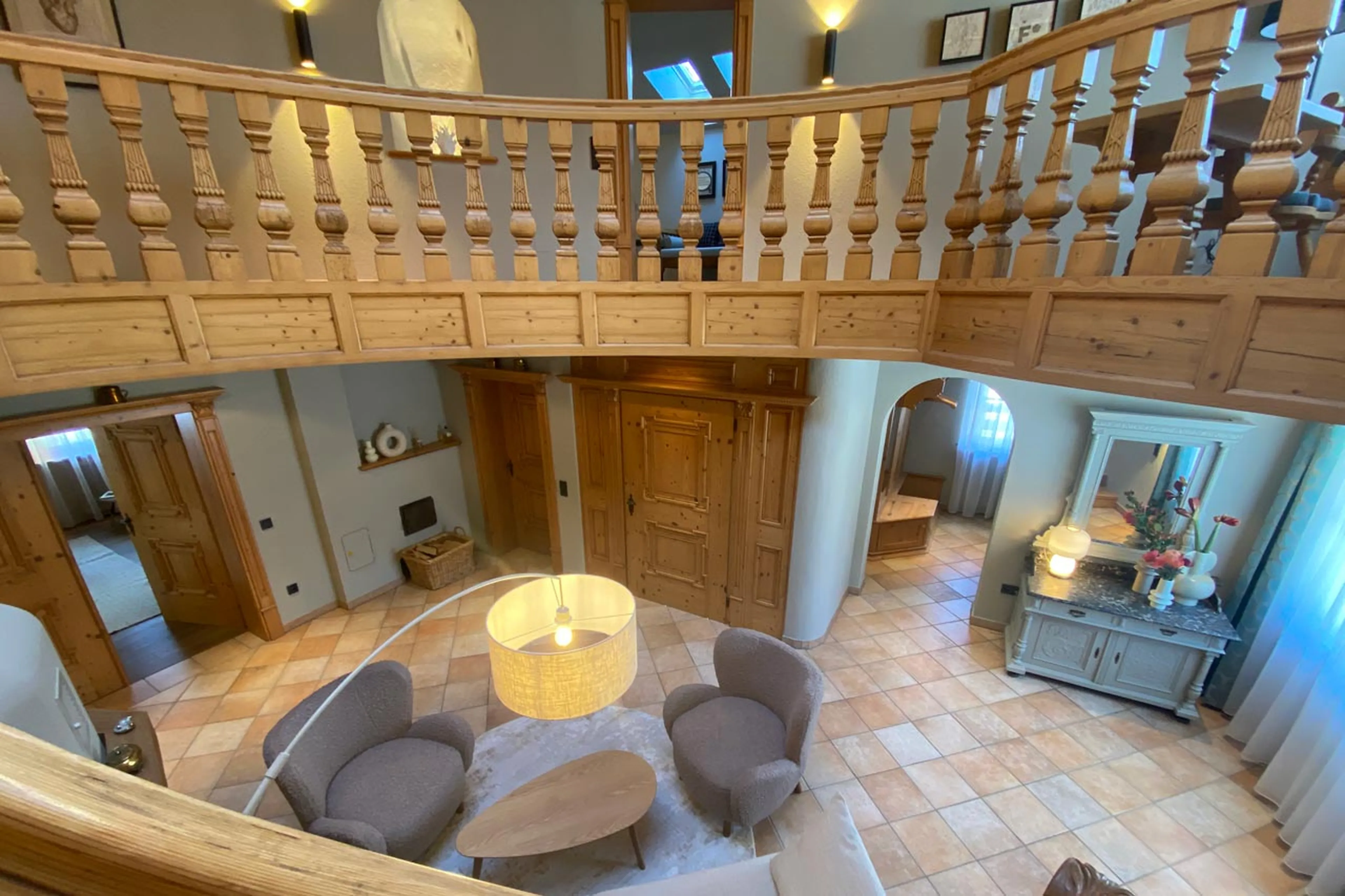 Living area at Chalet Toda in Lech