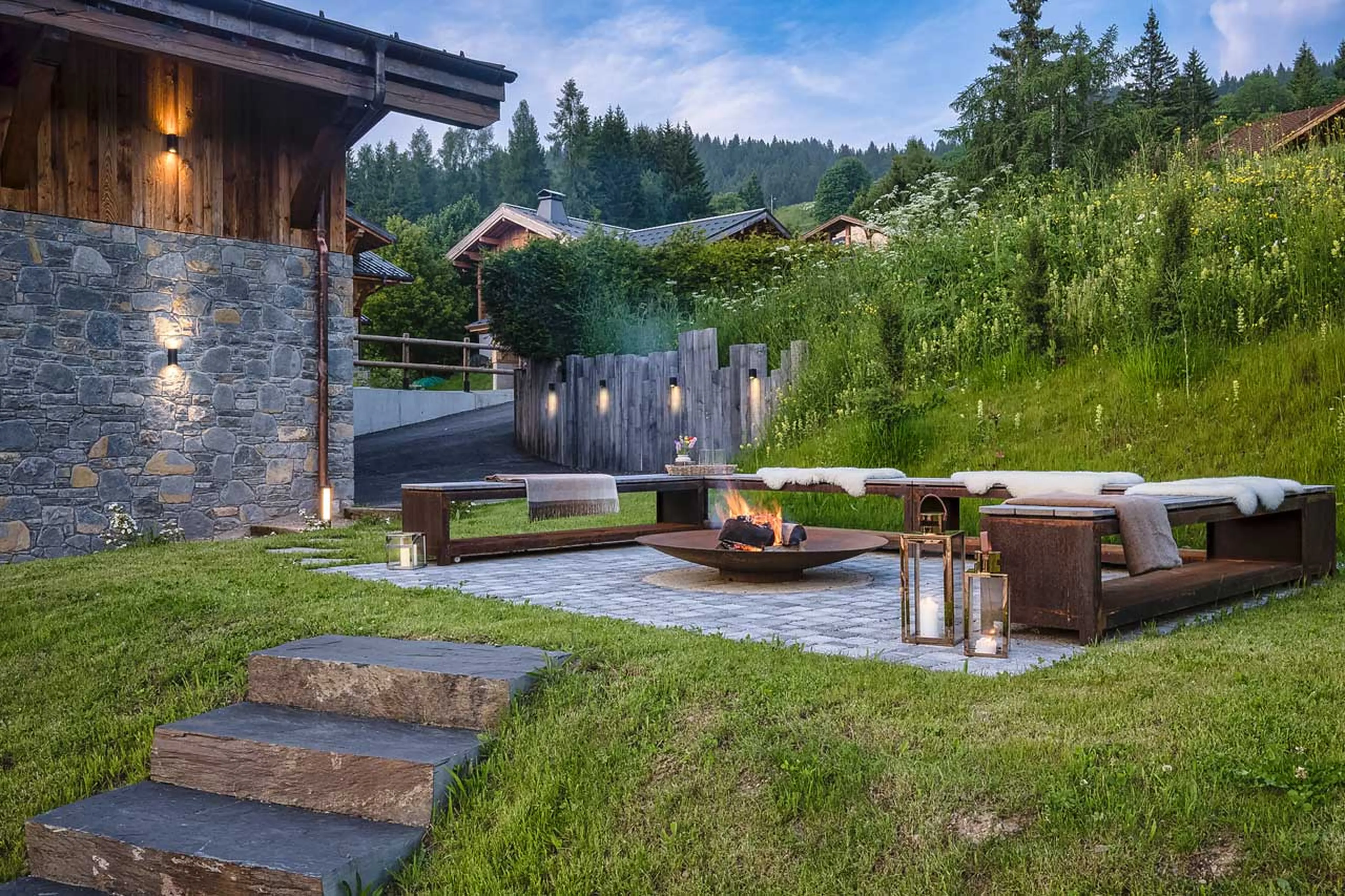 Fire pit at Chalet Tosca in Les Gets