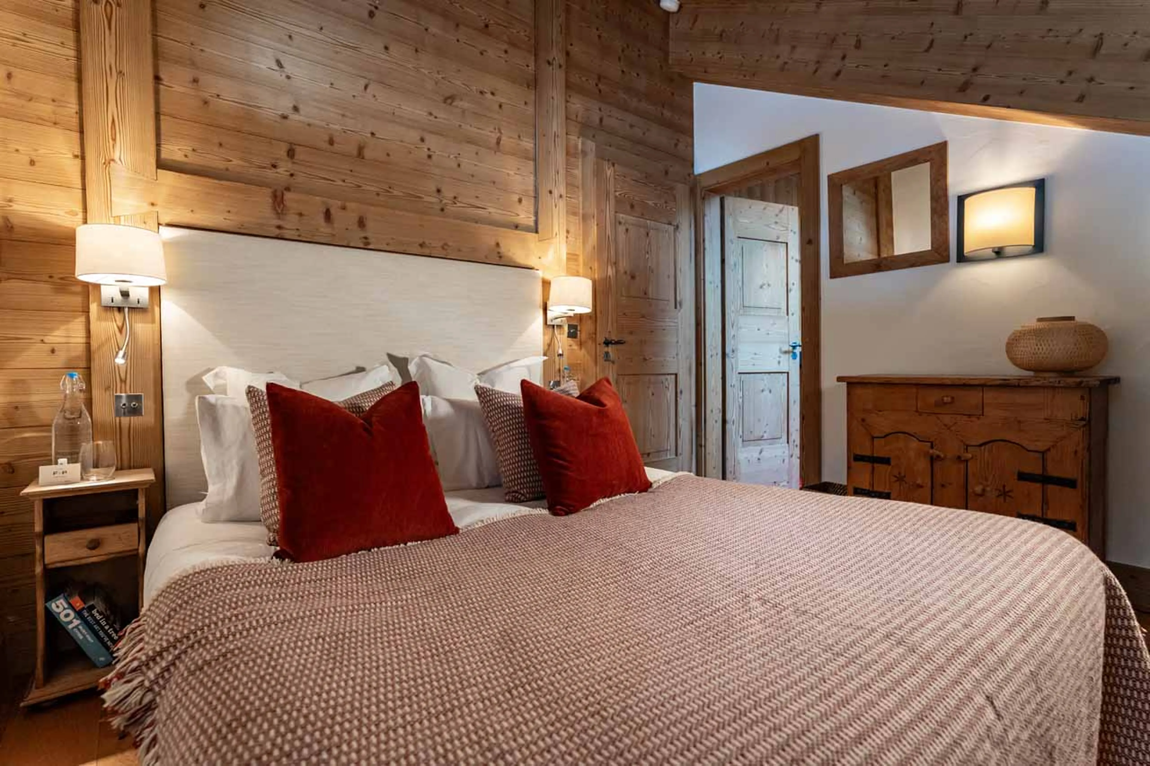 Bedroom one at Chalet Trois Ours in Meribel