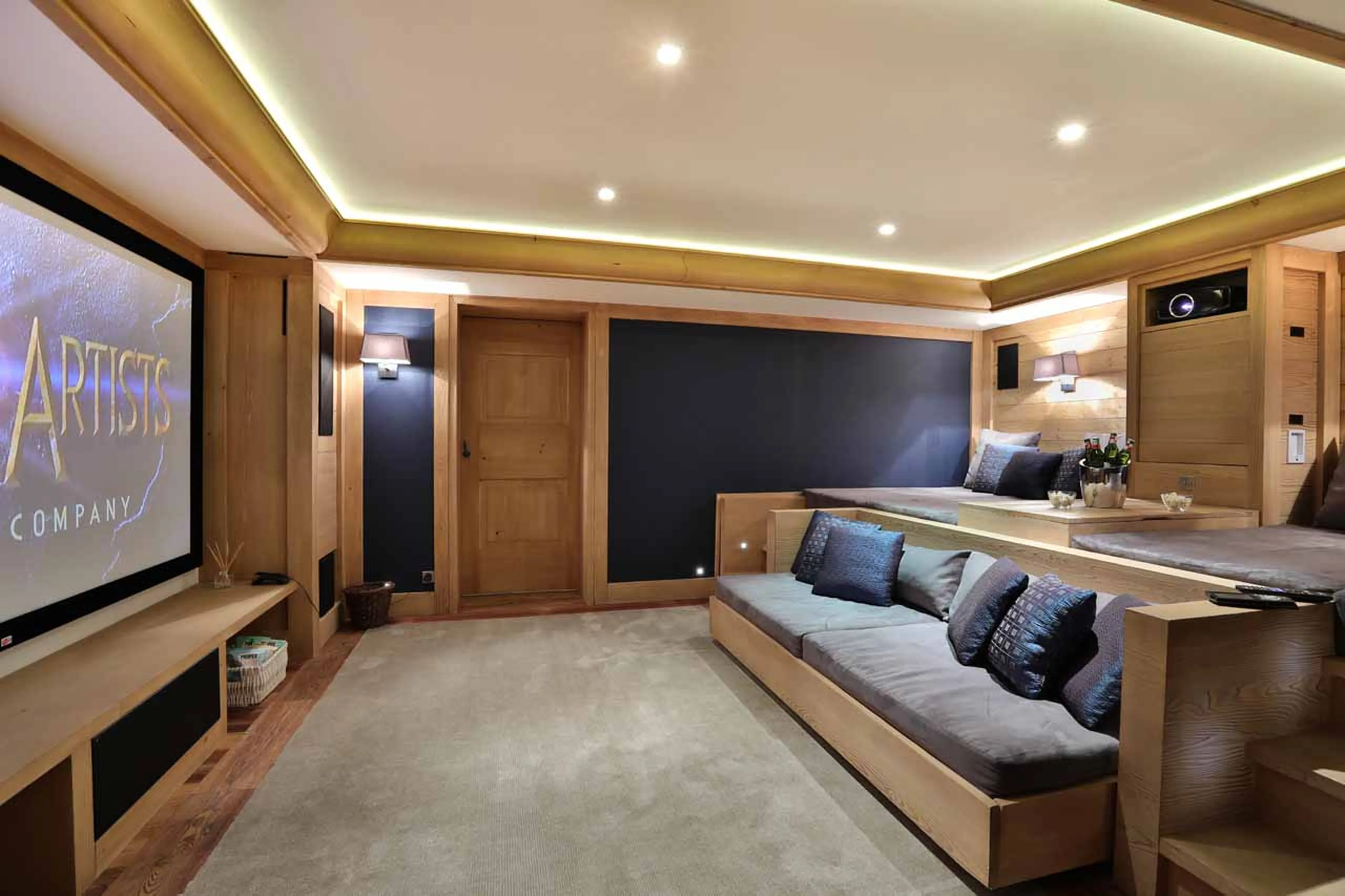 Cinema room at Chalet Trois Ours in Meribel