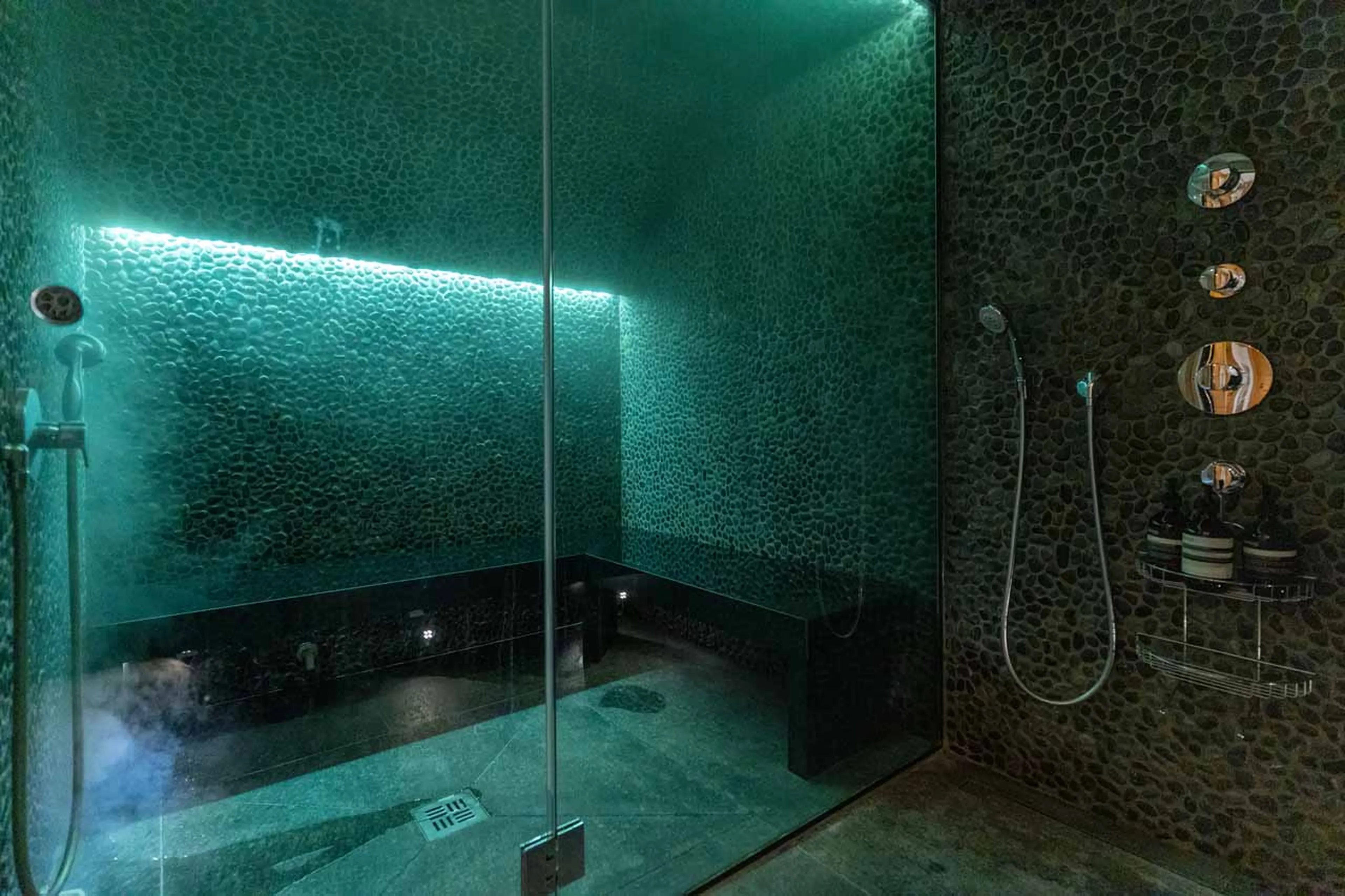 Steam room and wet room at Chalet Trois Ours in Meribel