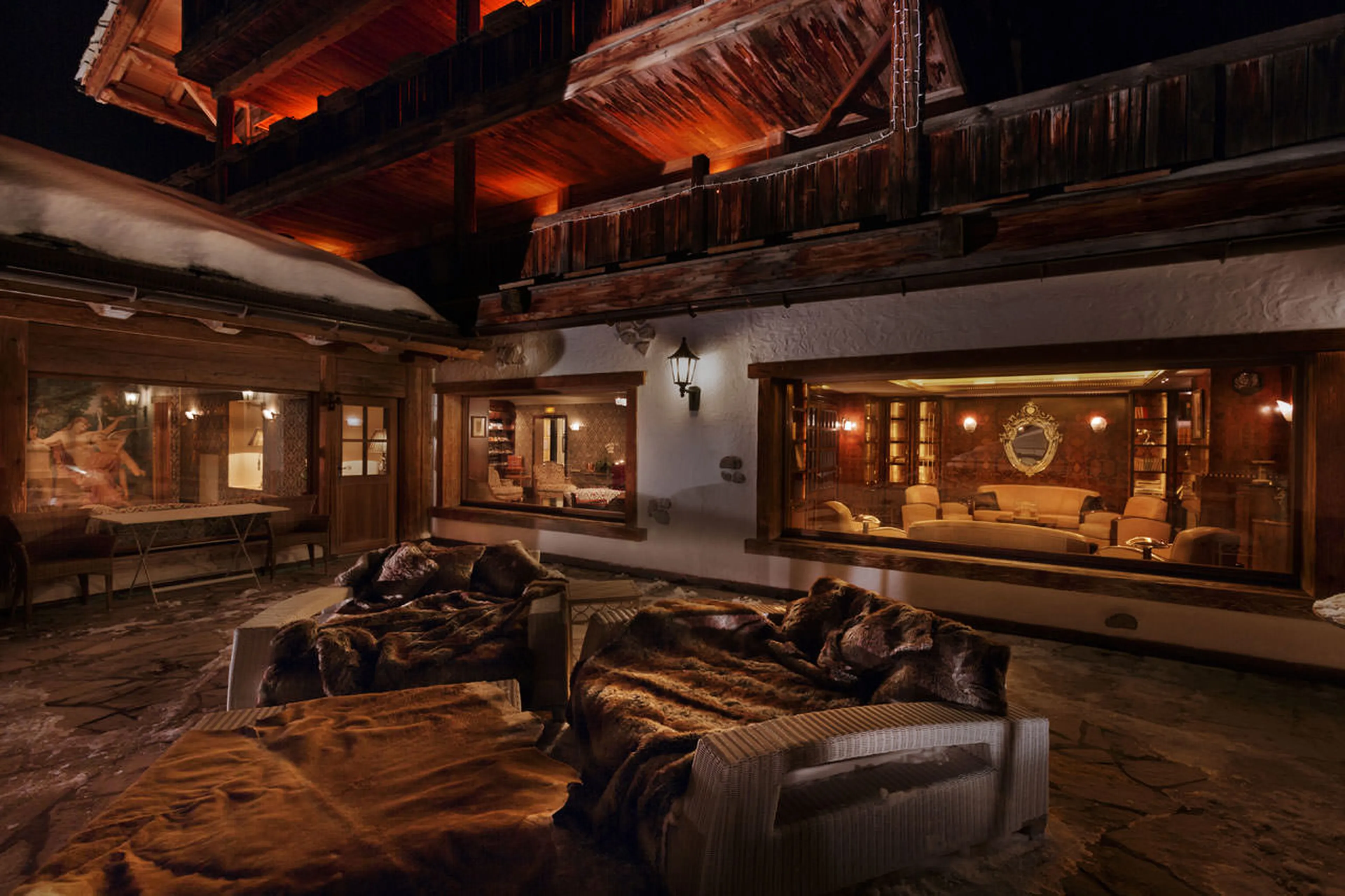 Terrace at Chalet Truffe Blanche in Verbier