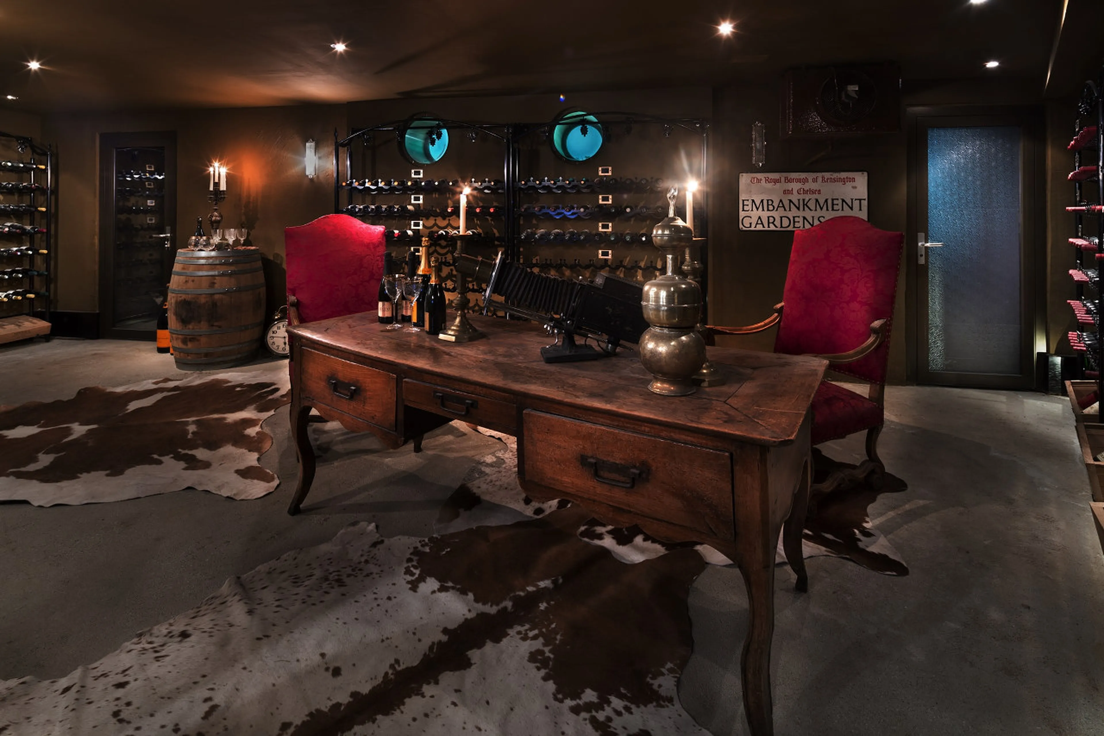 Chalet Truffe Blanche in Verbier wine cellar