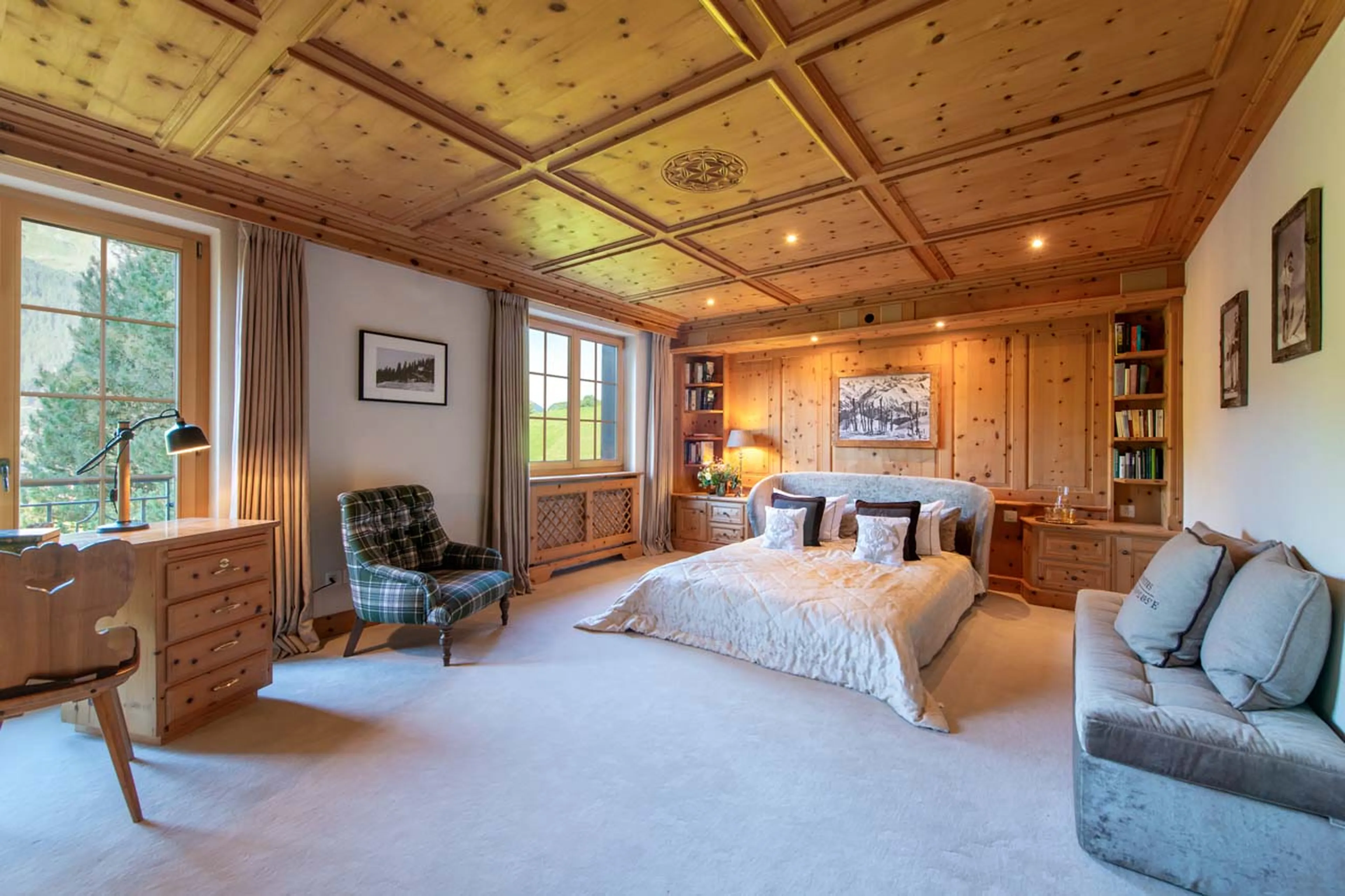 Bedroom two at Chalet Tschuetta in Klosters
