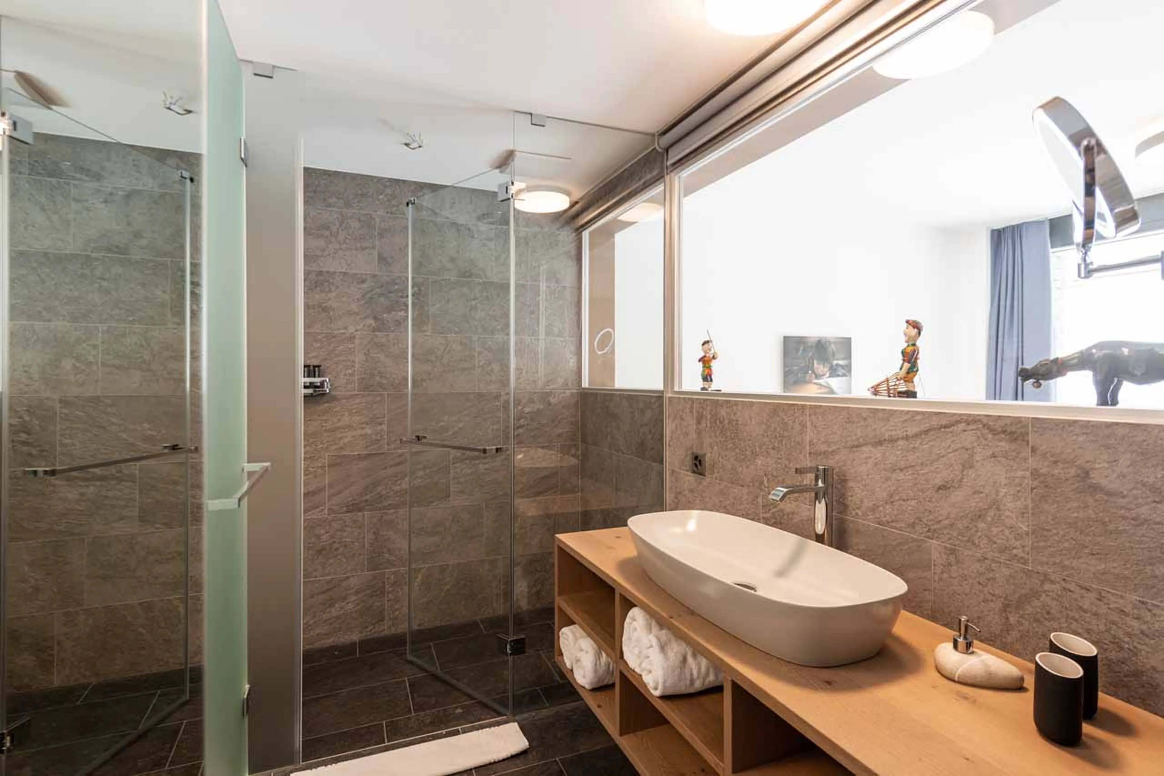 En-suite shower room at Chalet Tuftra in Findelbach