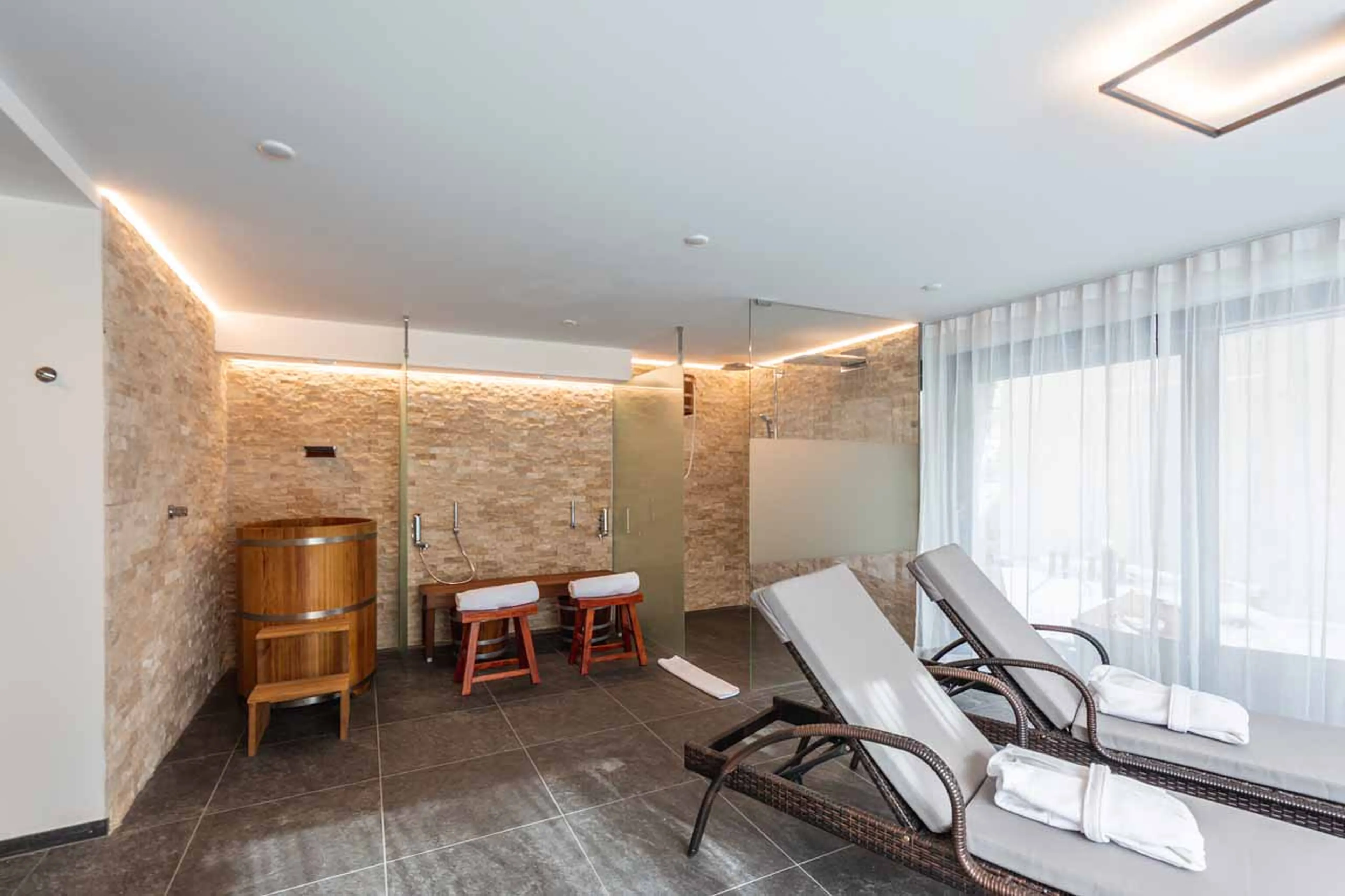 Spa area at Chalet Tuftra in Findelbach