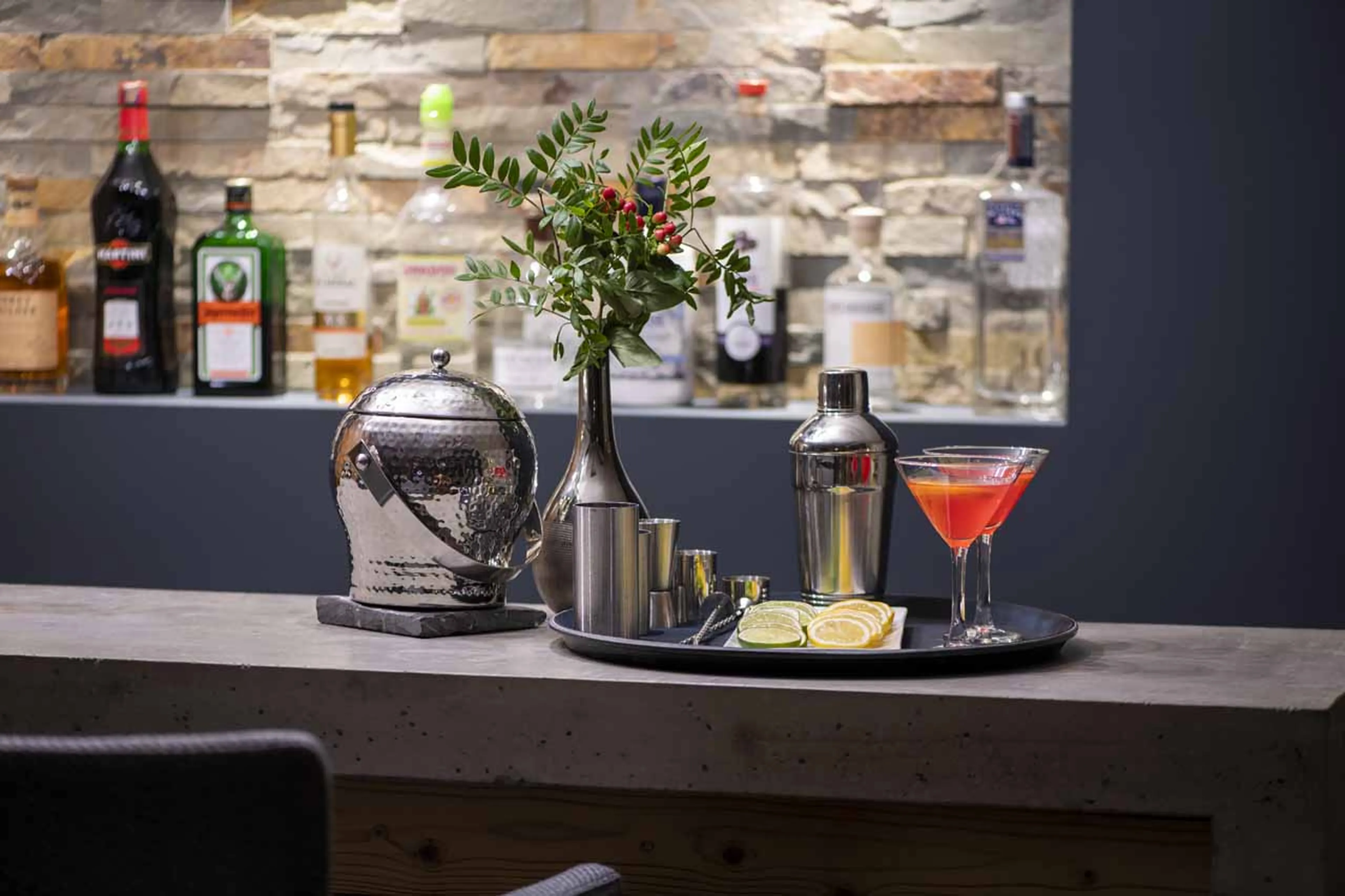 Cocktail time at Chalet Twenty26 in Morzine