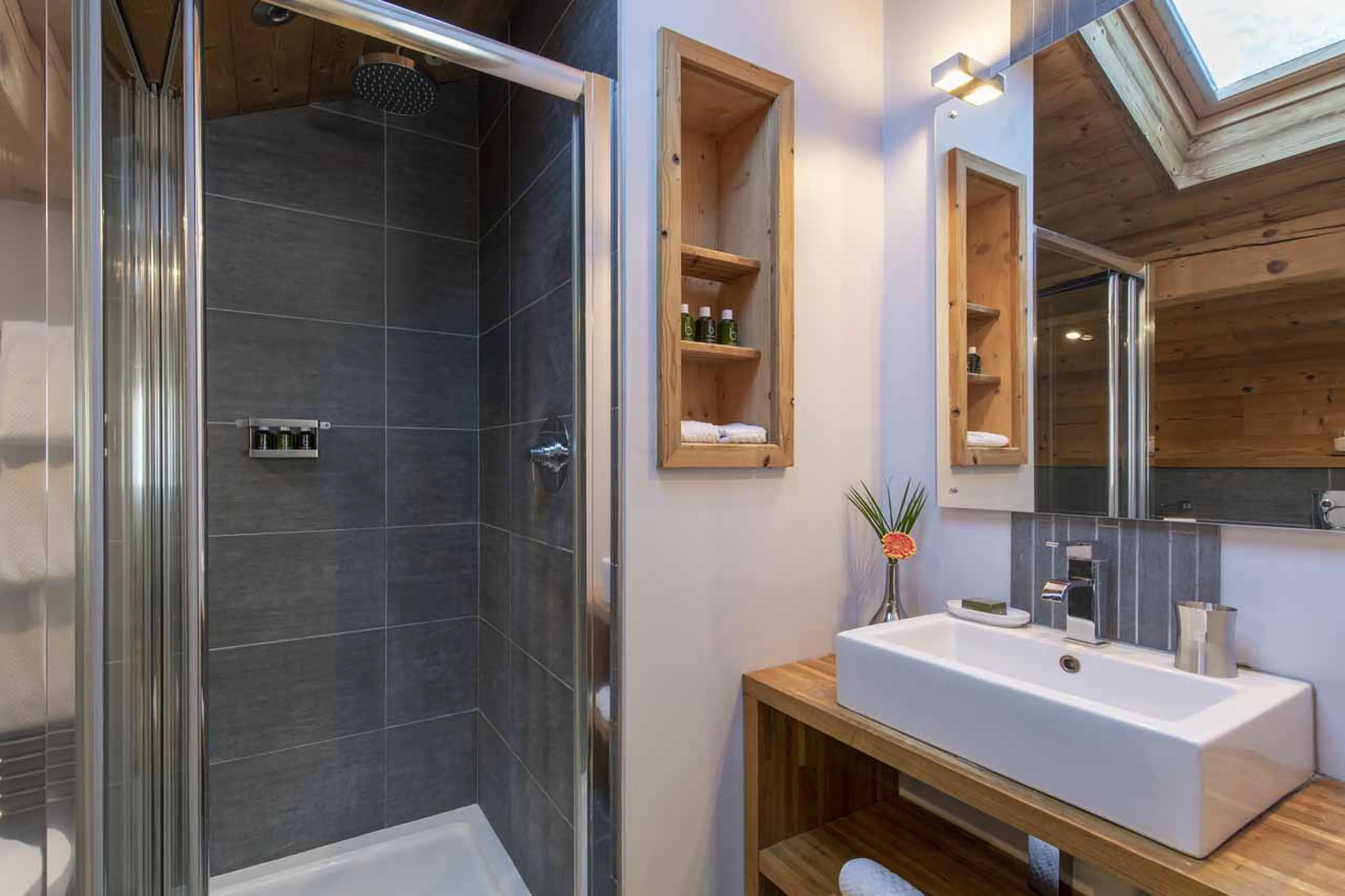 Shower room four at Chalet Twenty26 in Morzine