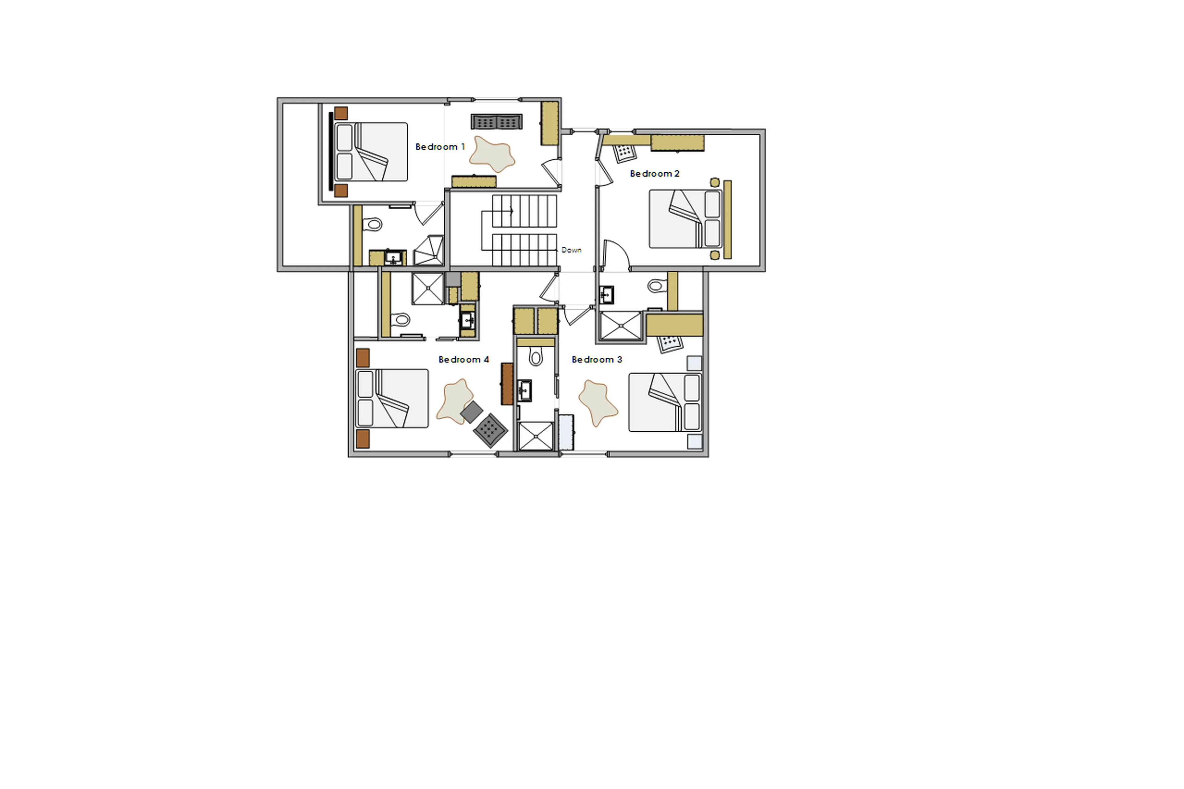 Level 1 floor plan of Chalet Twenty26 in Morzine