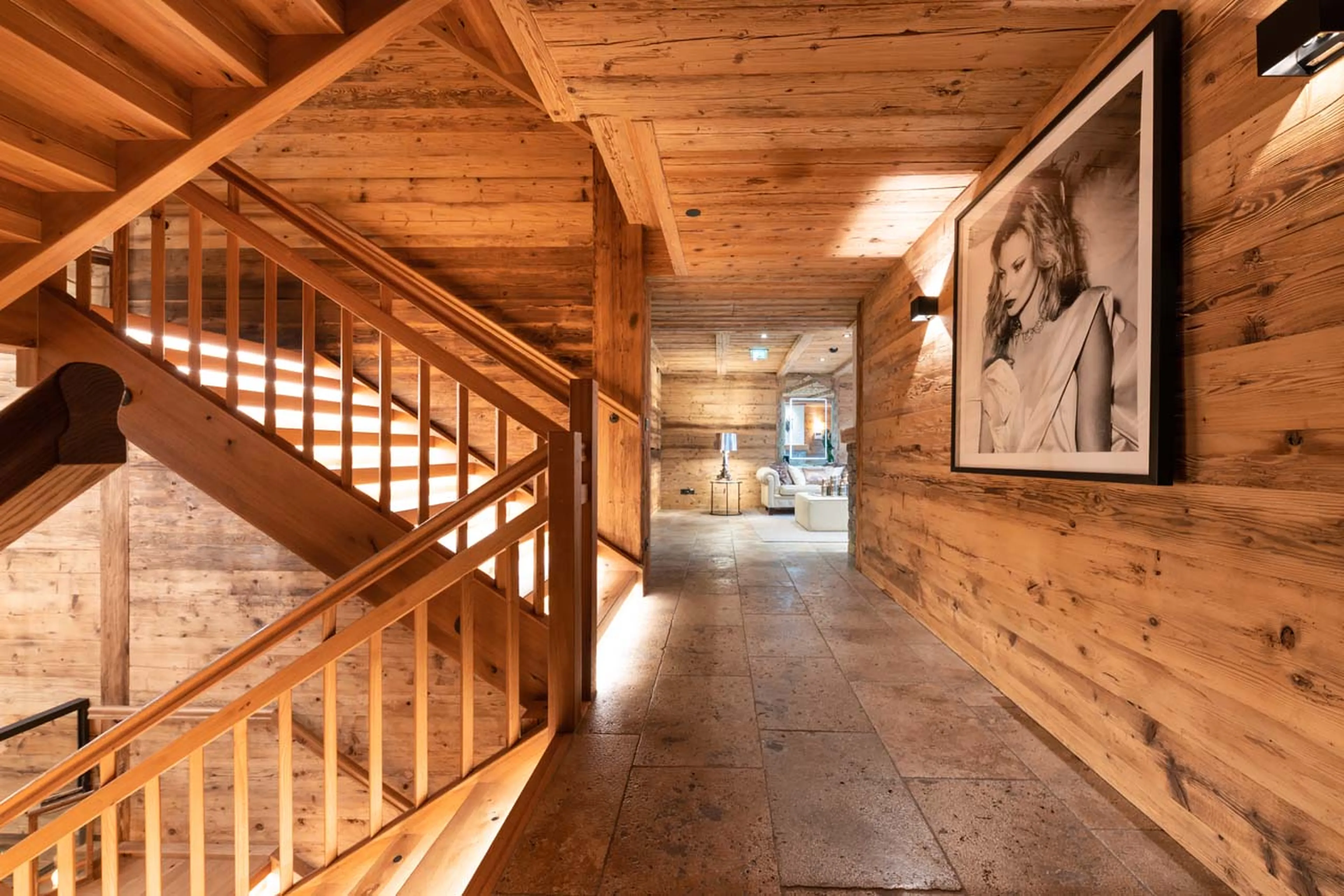 Staircase at Chalet Uberhaus in Lech
