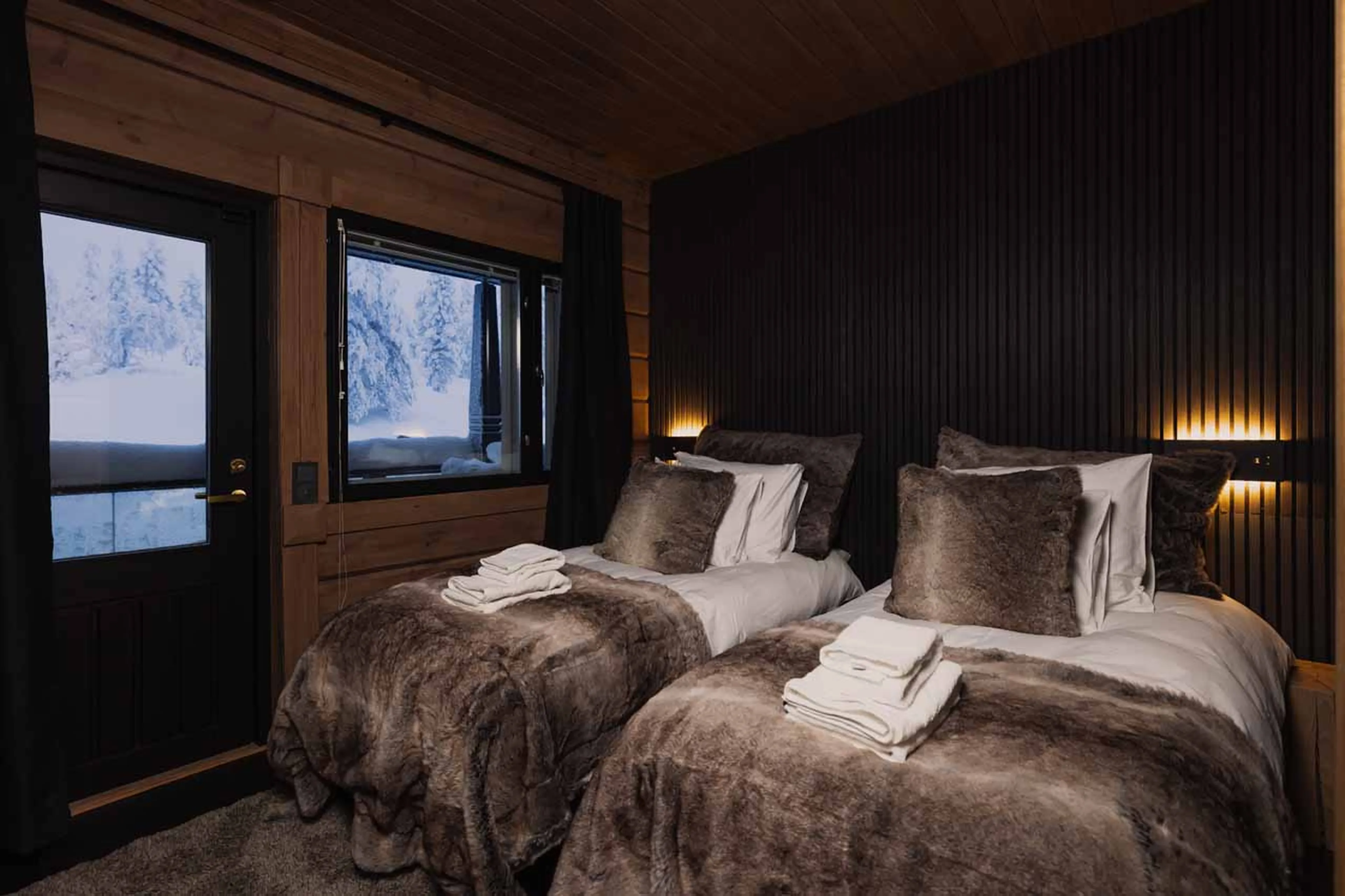 Bedroom three at Chalet Utsu in Levi, Finland