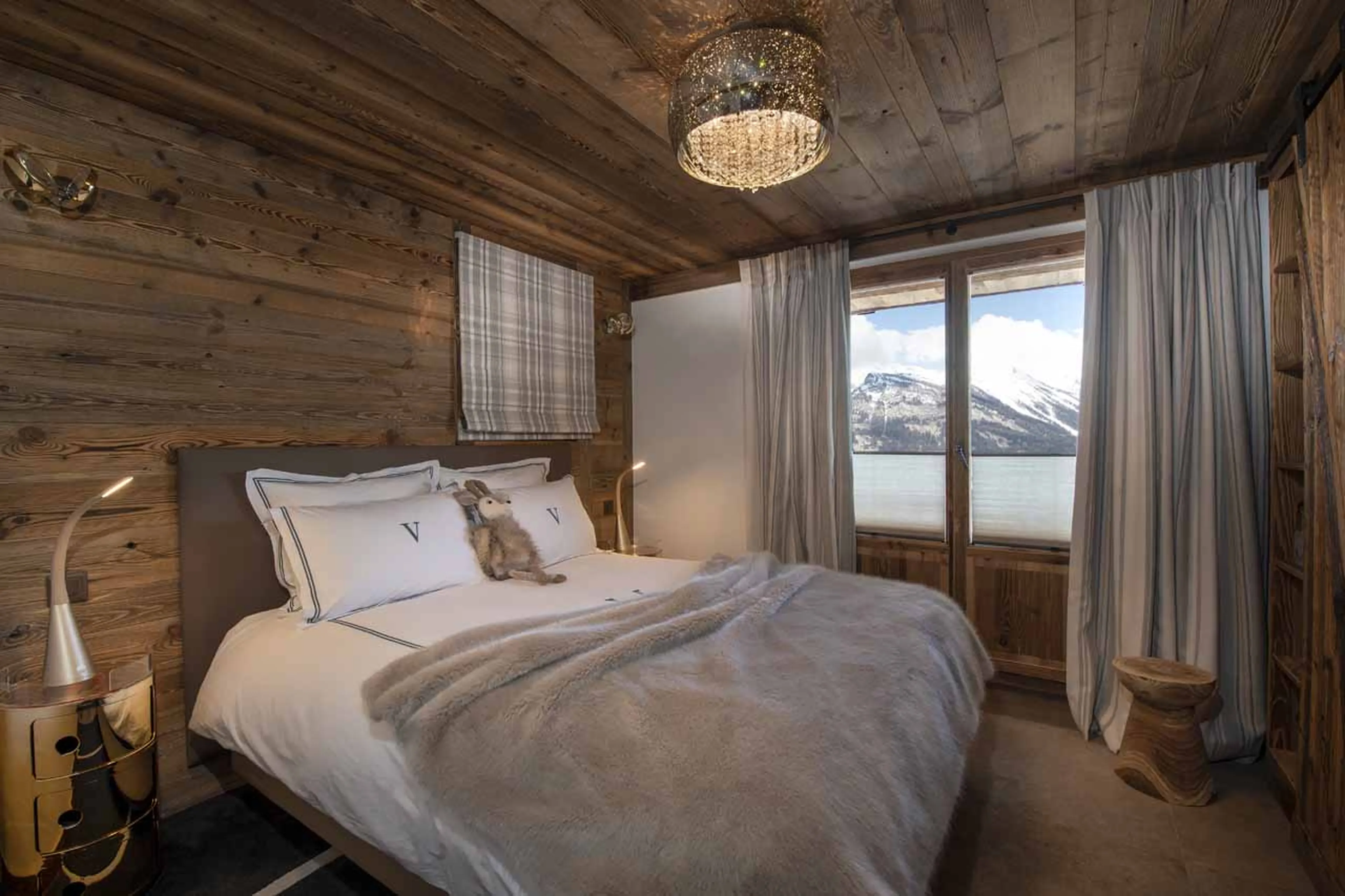 Bedroom three at Chalet V in La Tzoumaz