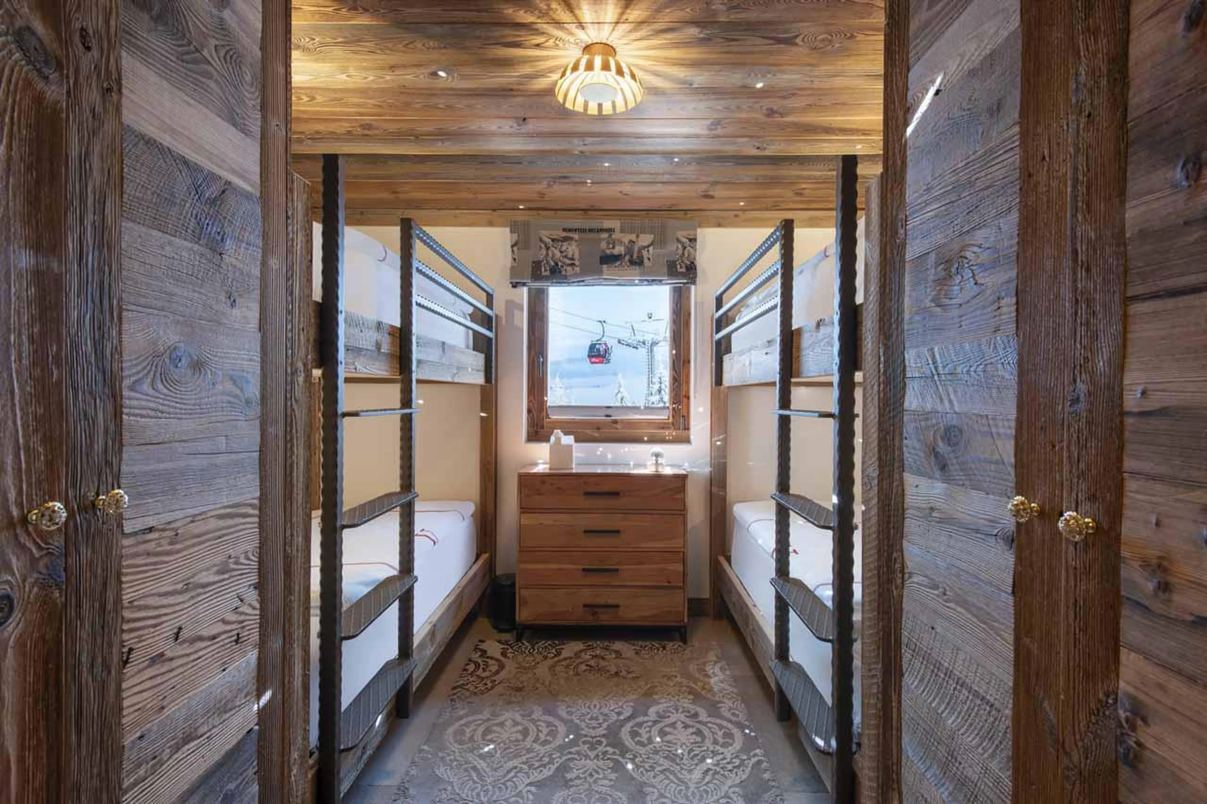 Bunk bedroom at Chalet V in La Tzoumaz
