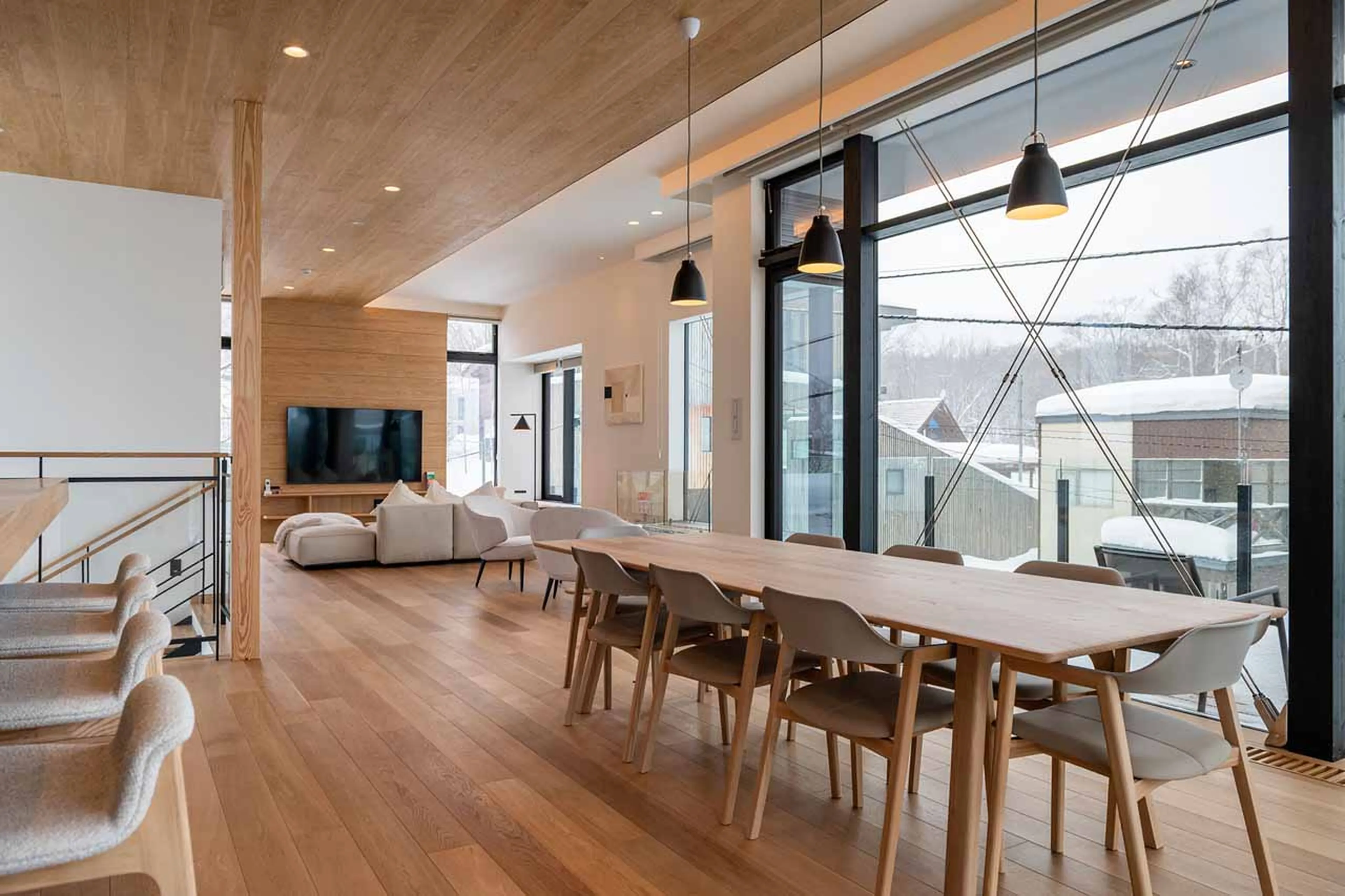 Dining area at the V Residence in Niseko