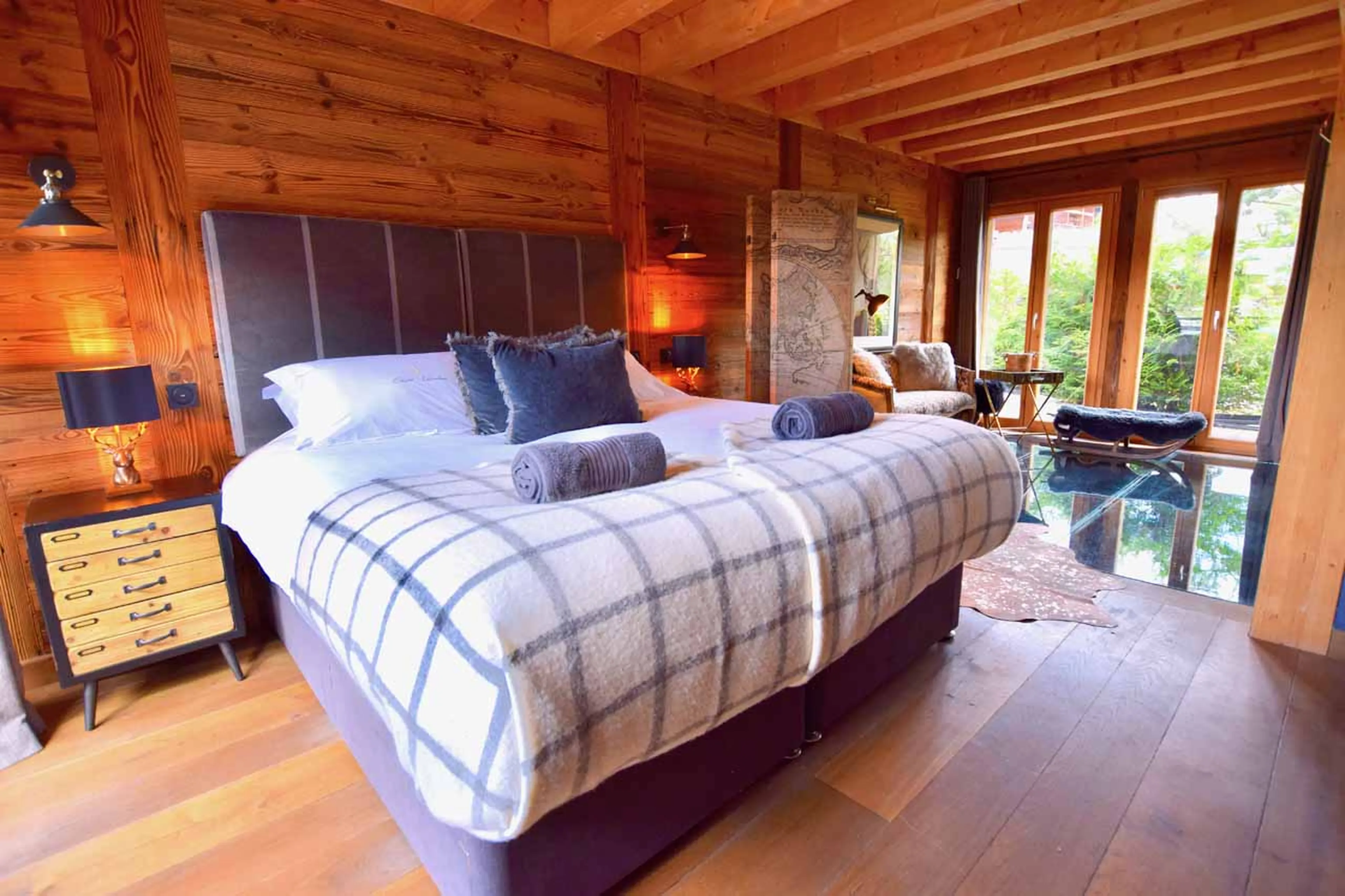 Bedroom one at Chalet Valambrun in Les Gets