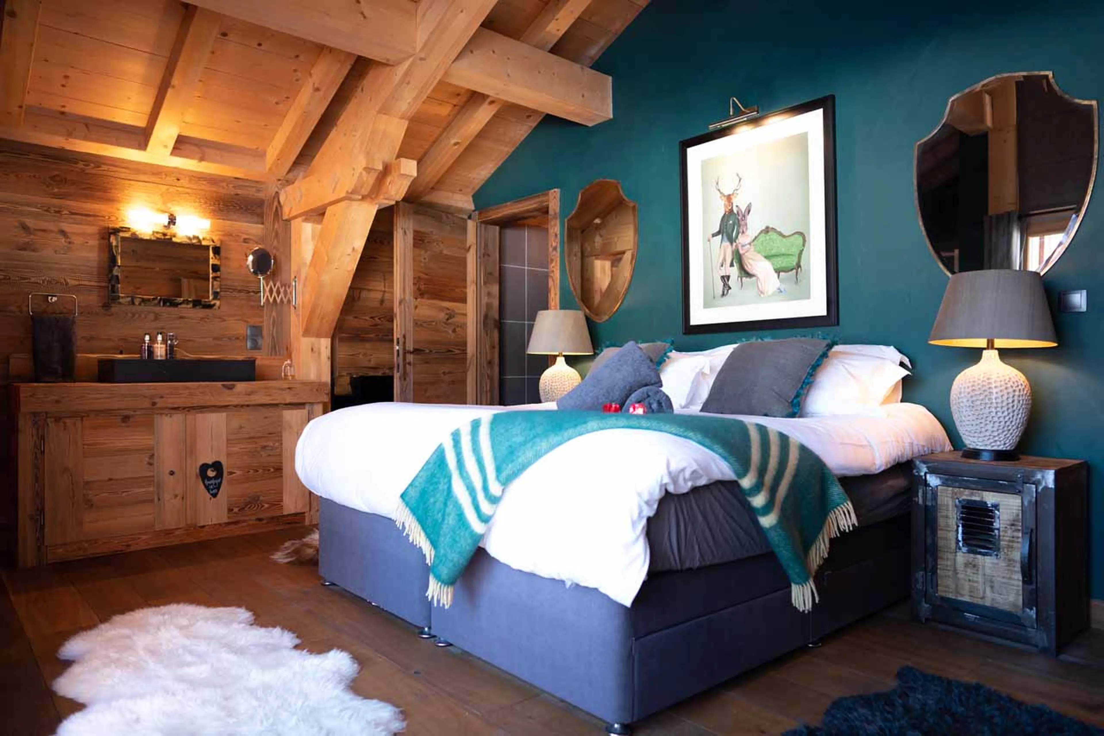 Bedroom five at Chalet Valambrun in Les Gets