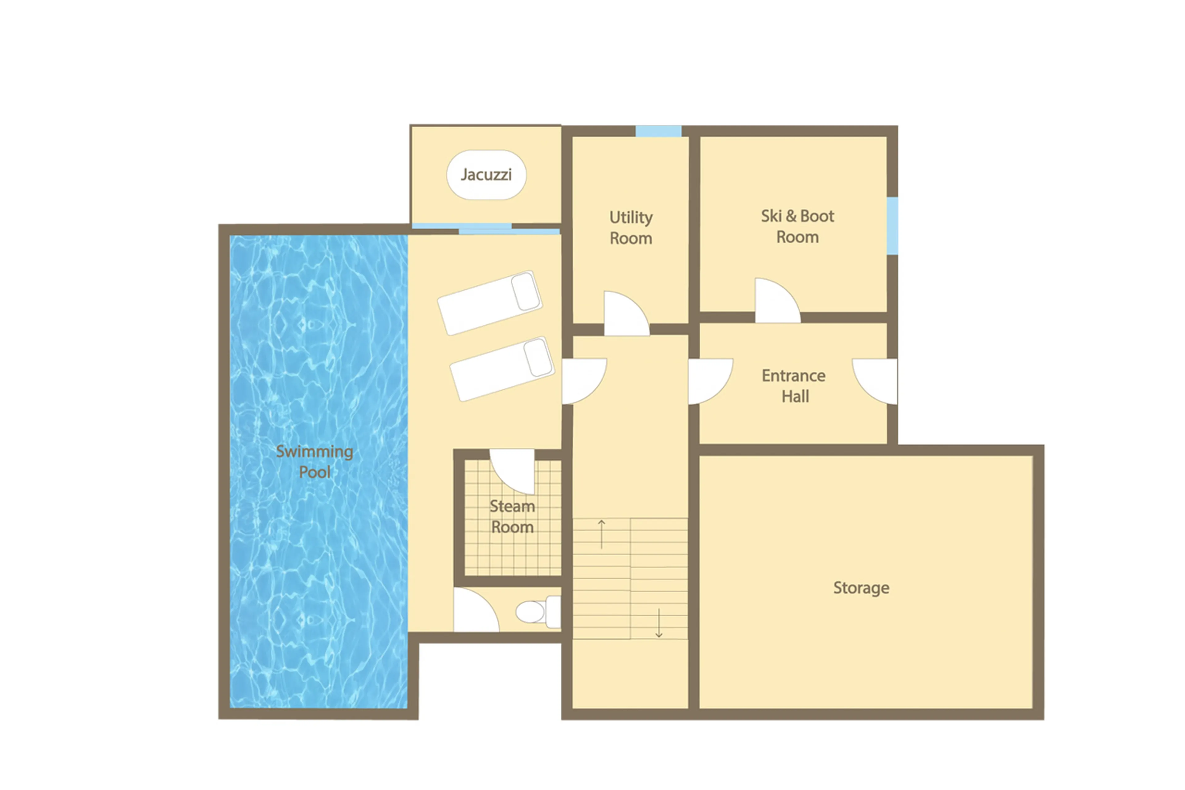 Level 0 floor plan of Chalet Valambrun in Les Gets