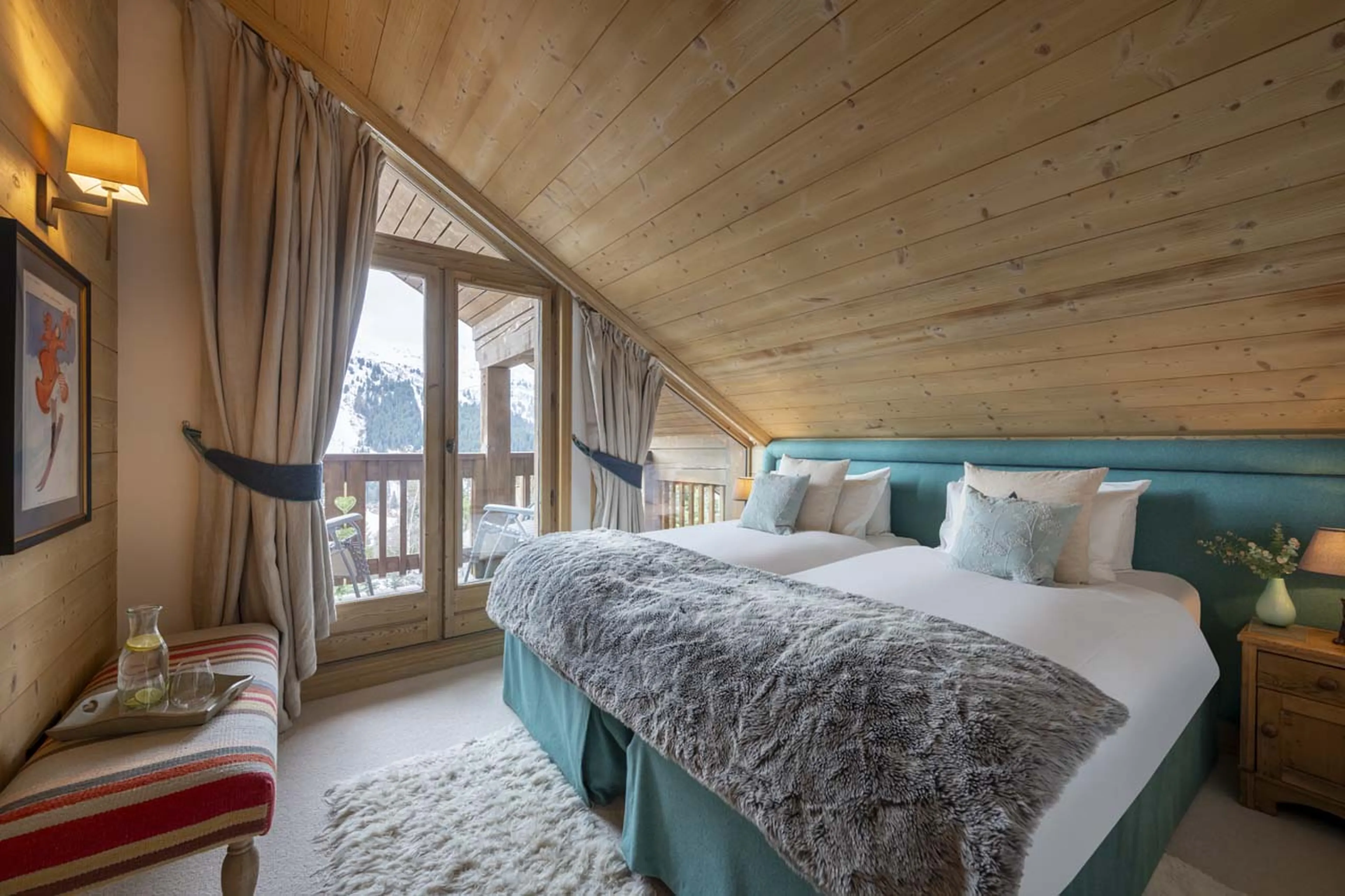 Bedroom four at Chalet Valentine in Meribel
