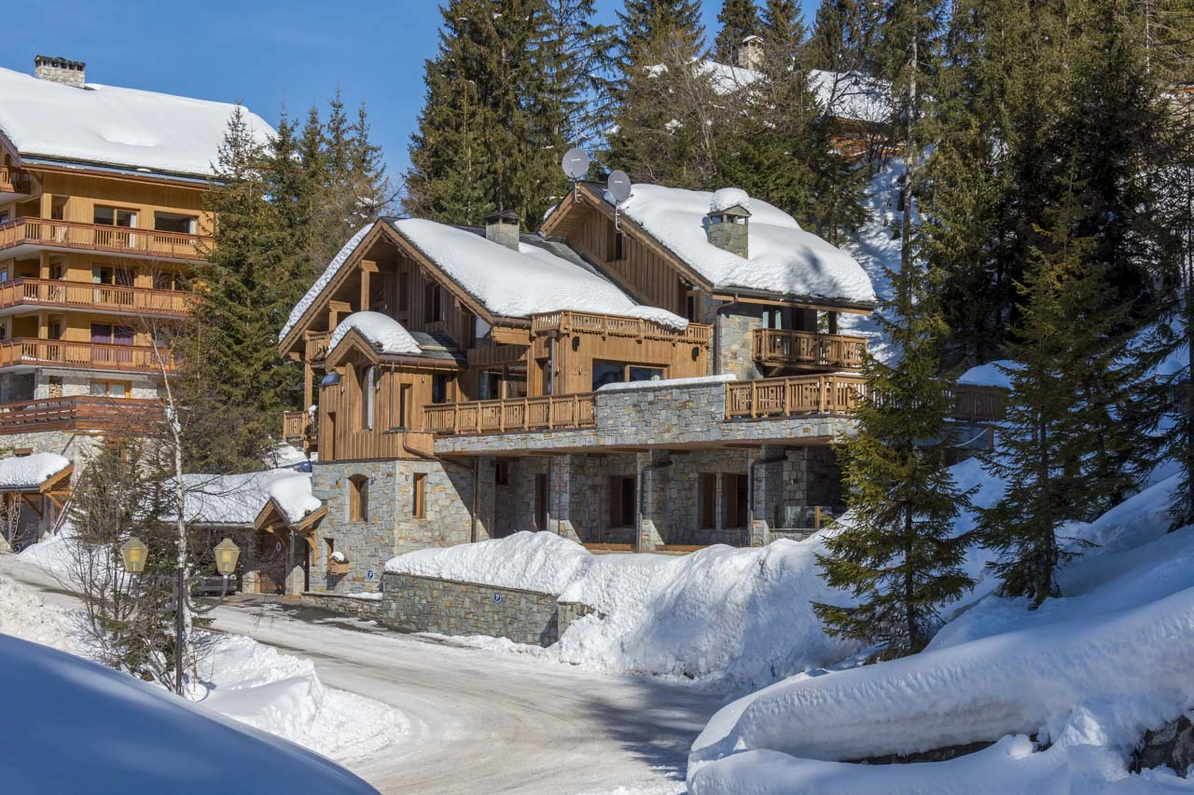 Exterior of Chalet Valentine in Meribel