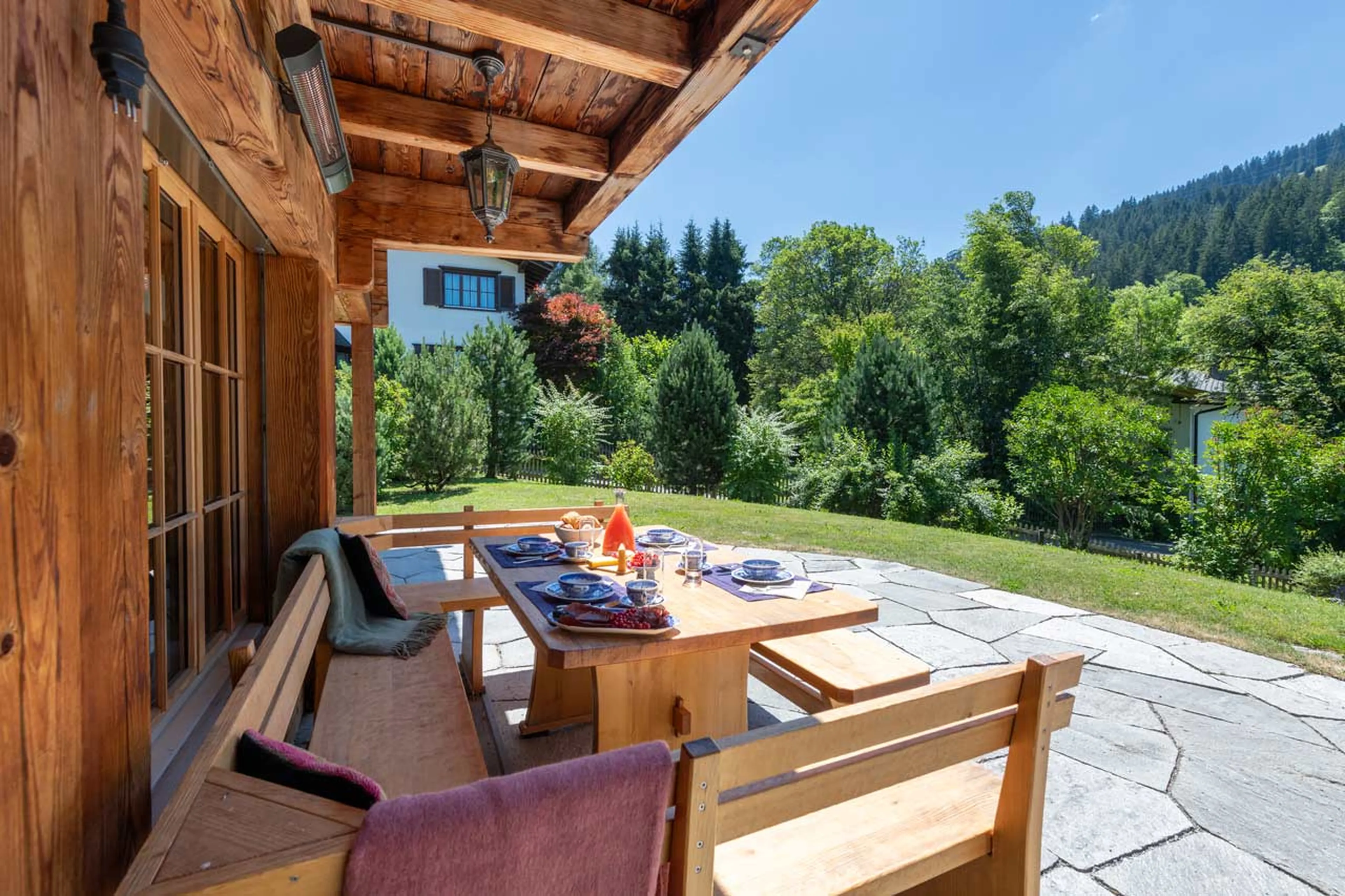 Terrace at Chalet Verbena in Klosters